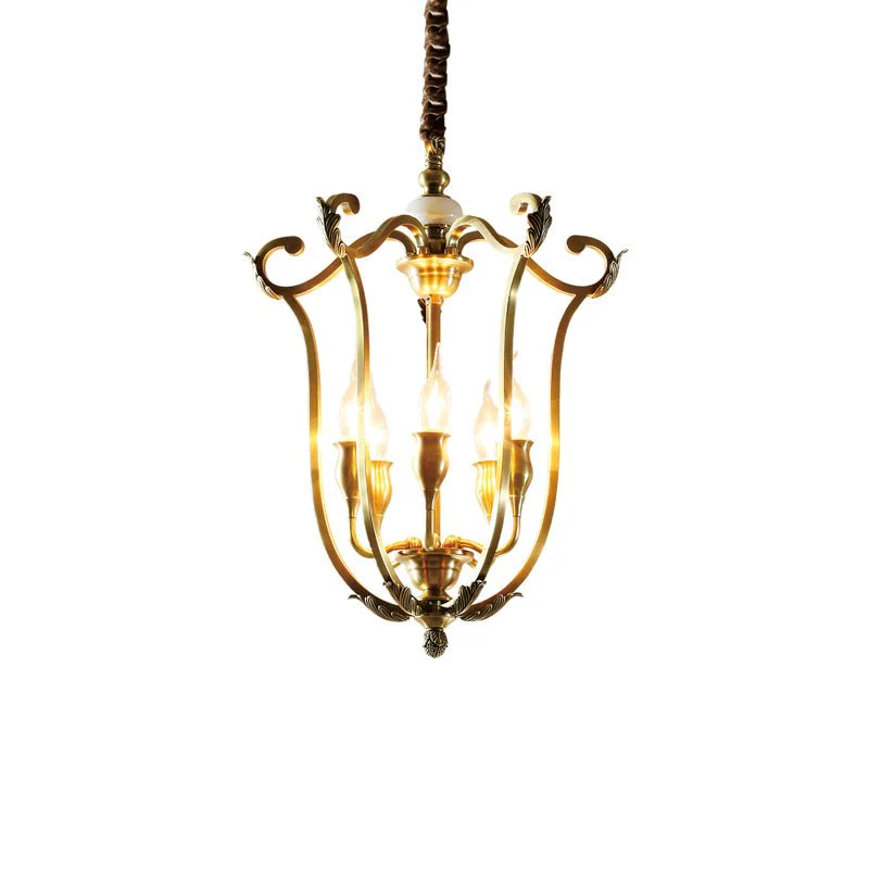 Lustra Chandelier Gold Lantern Frame - Image 26