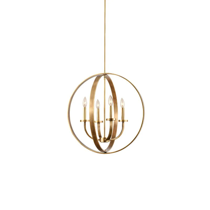 Lustra Chandelier Gold Lantern Frame - Image 27