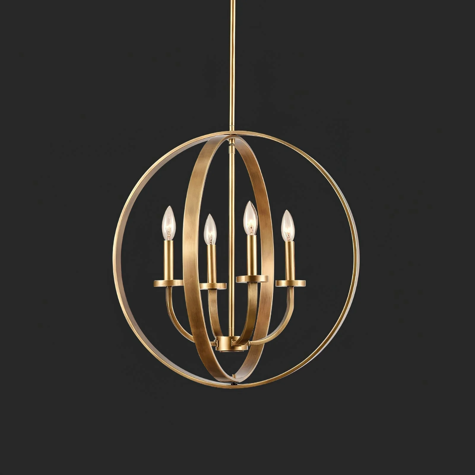 Lustra Chandelier Gold Lantern Frame - Image 8