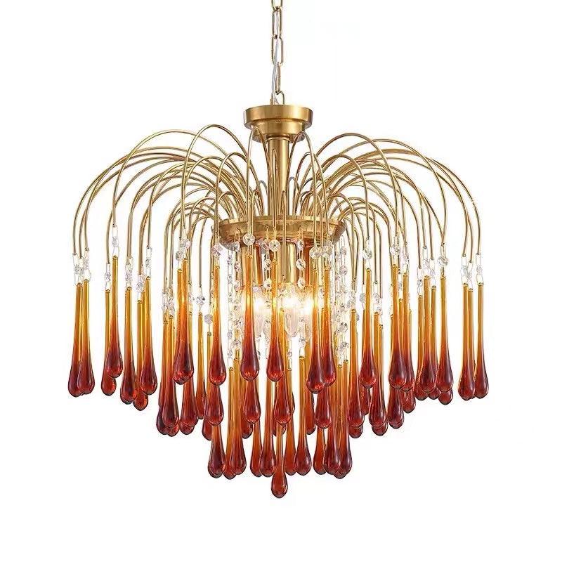 Lustra Chandelier Golden Arms and Crystal - Image 29