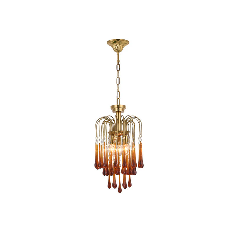 Lustra Chandelier Golden Arms and Crystal - Image 43