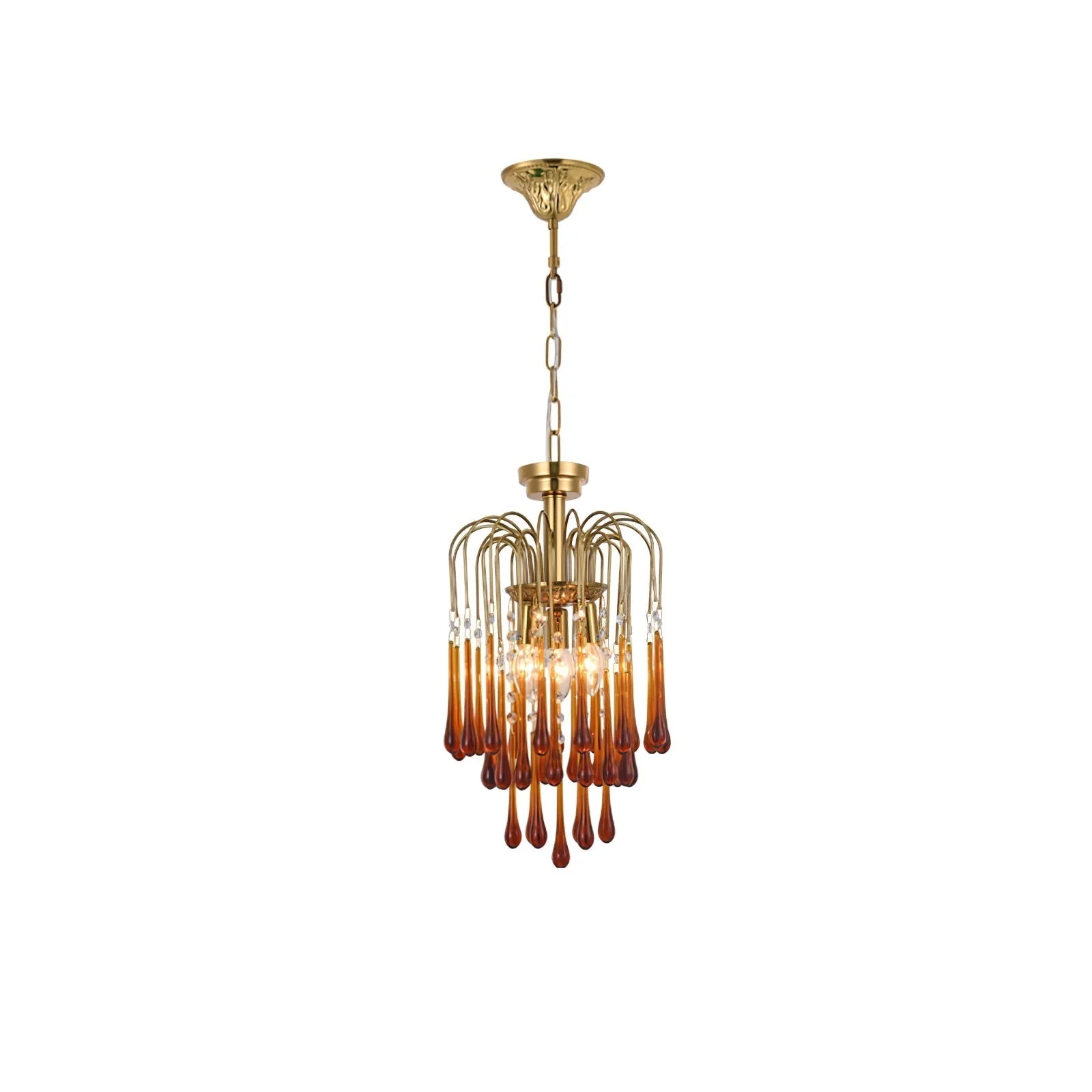 Lustra Chandelier Golden Arms and Crystal - Image 57
