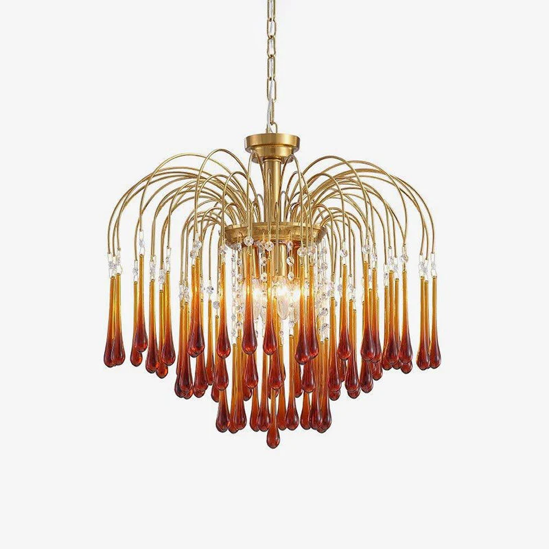 Lustra Chandelier Golden Arms and Crystal - Image 64