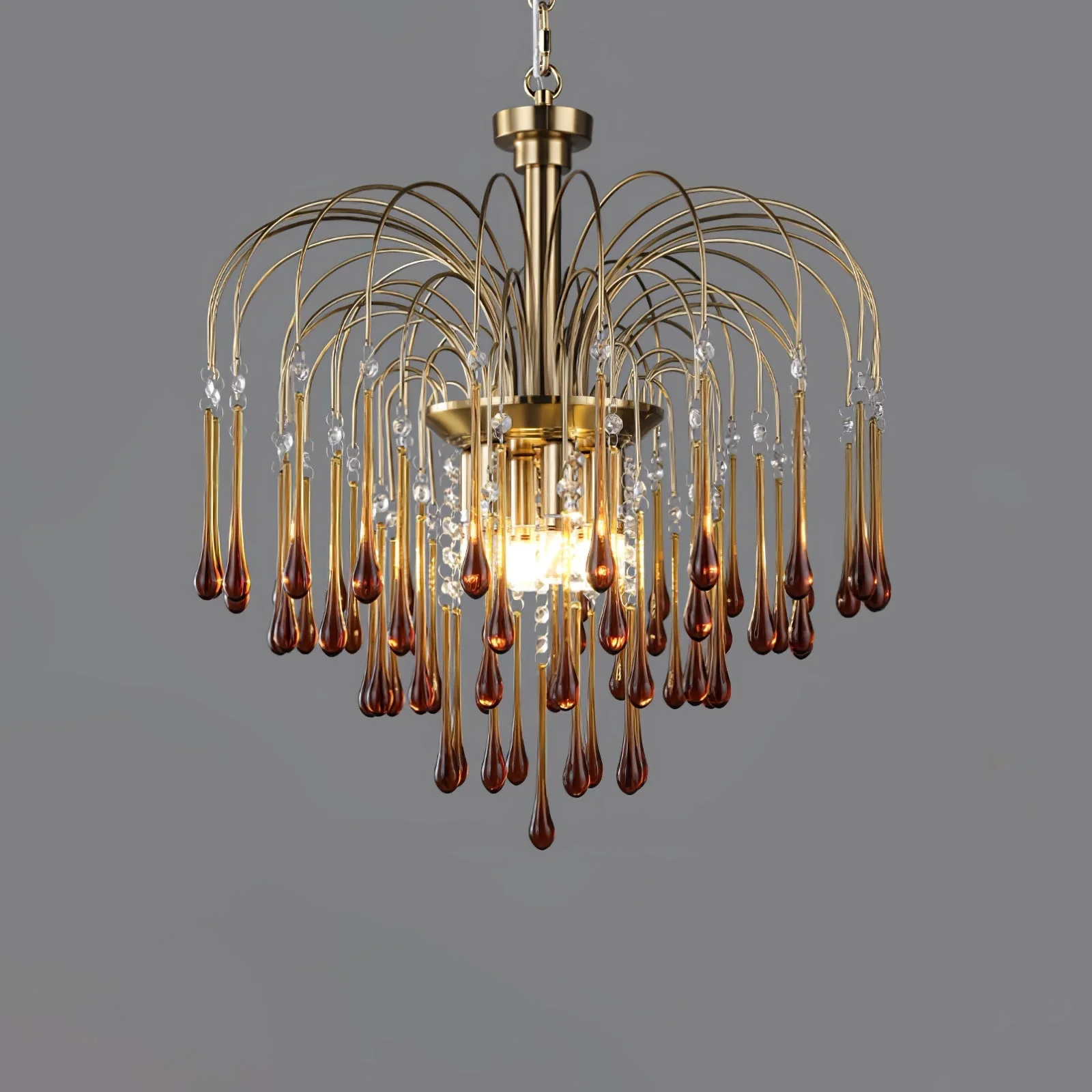 Lustra Chandelier Golden Arms and Crystal - Image 65