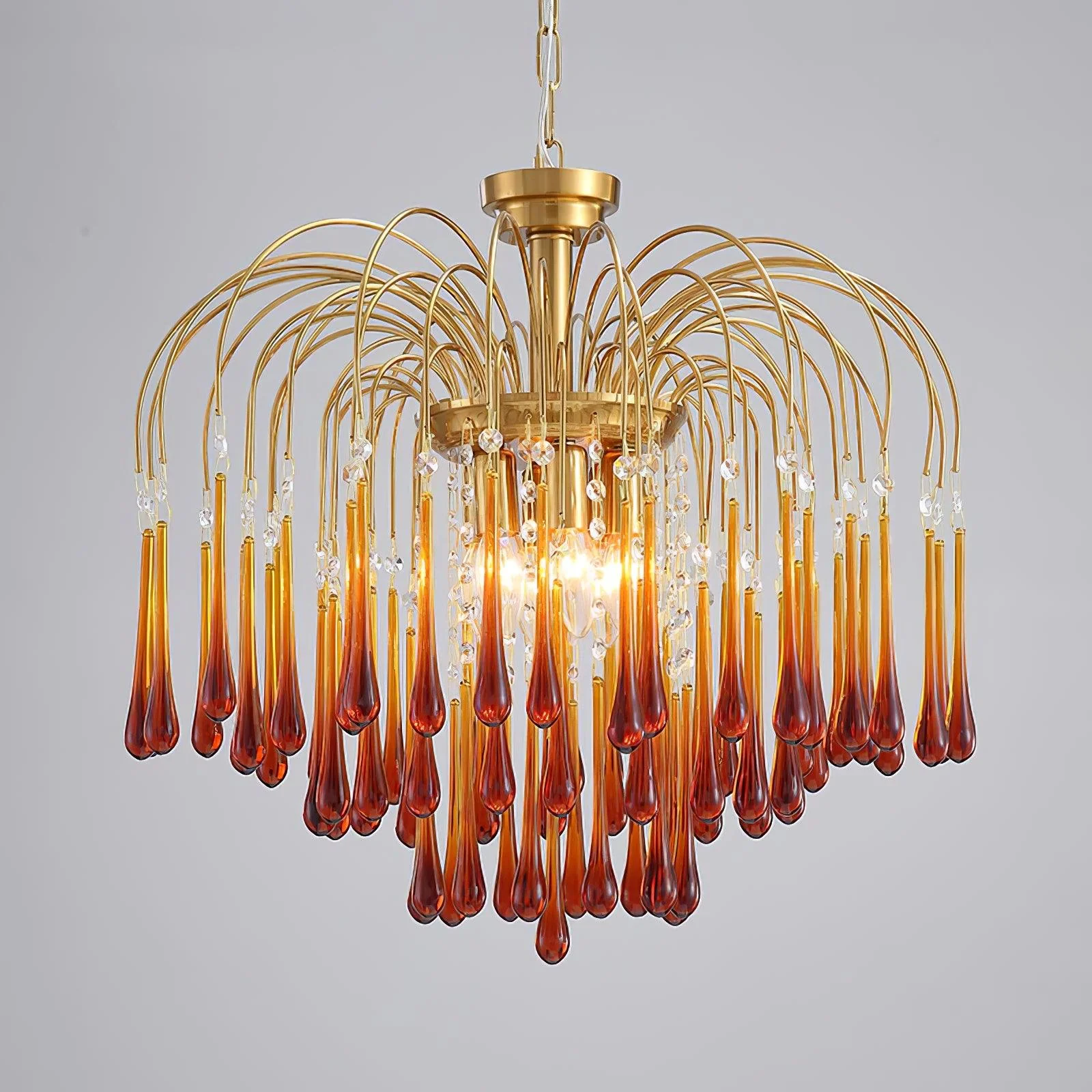 Lustra Chandelier Golden Arms and Crystal - Image 69