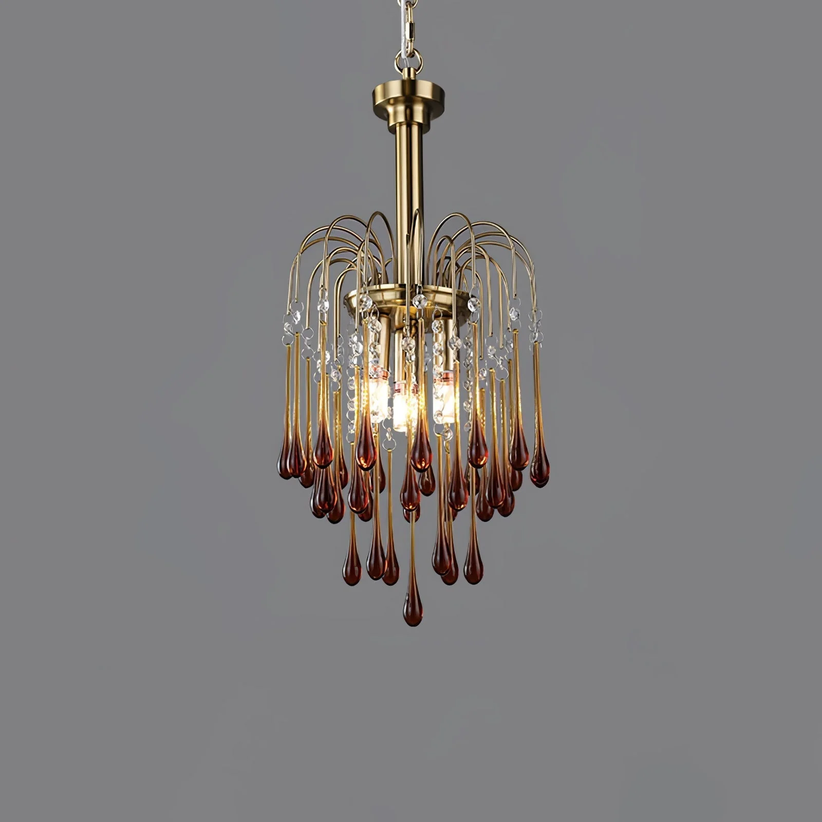 Lustra Chandelier Golden Arms and Crystal - Image 97
