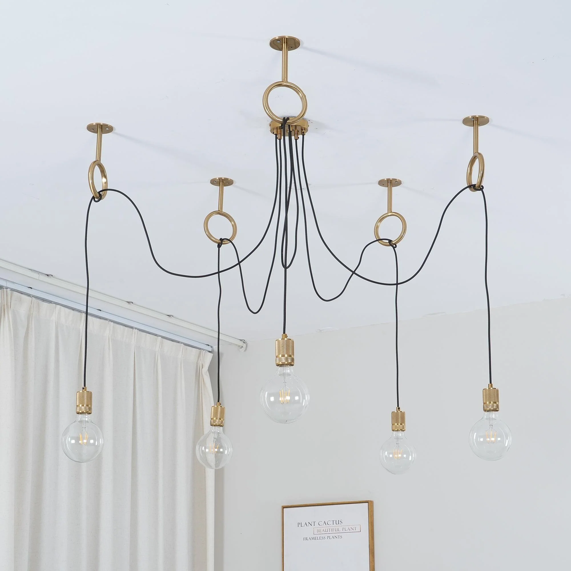 Lustra Chandelier Industrial Spider Bulb Hanging - Image 16