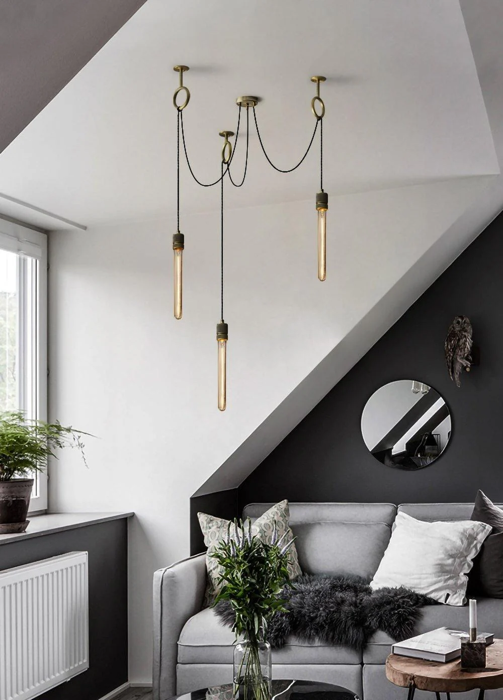 Lustra Chandelier Industrial Spider Bulb Hanging - Image 19
