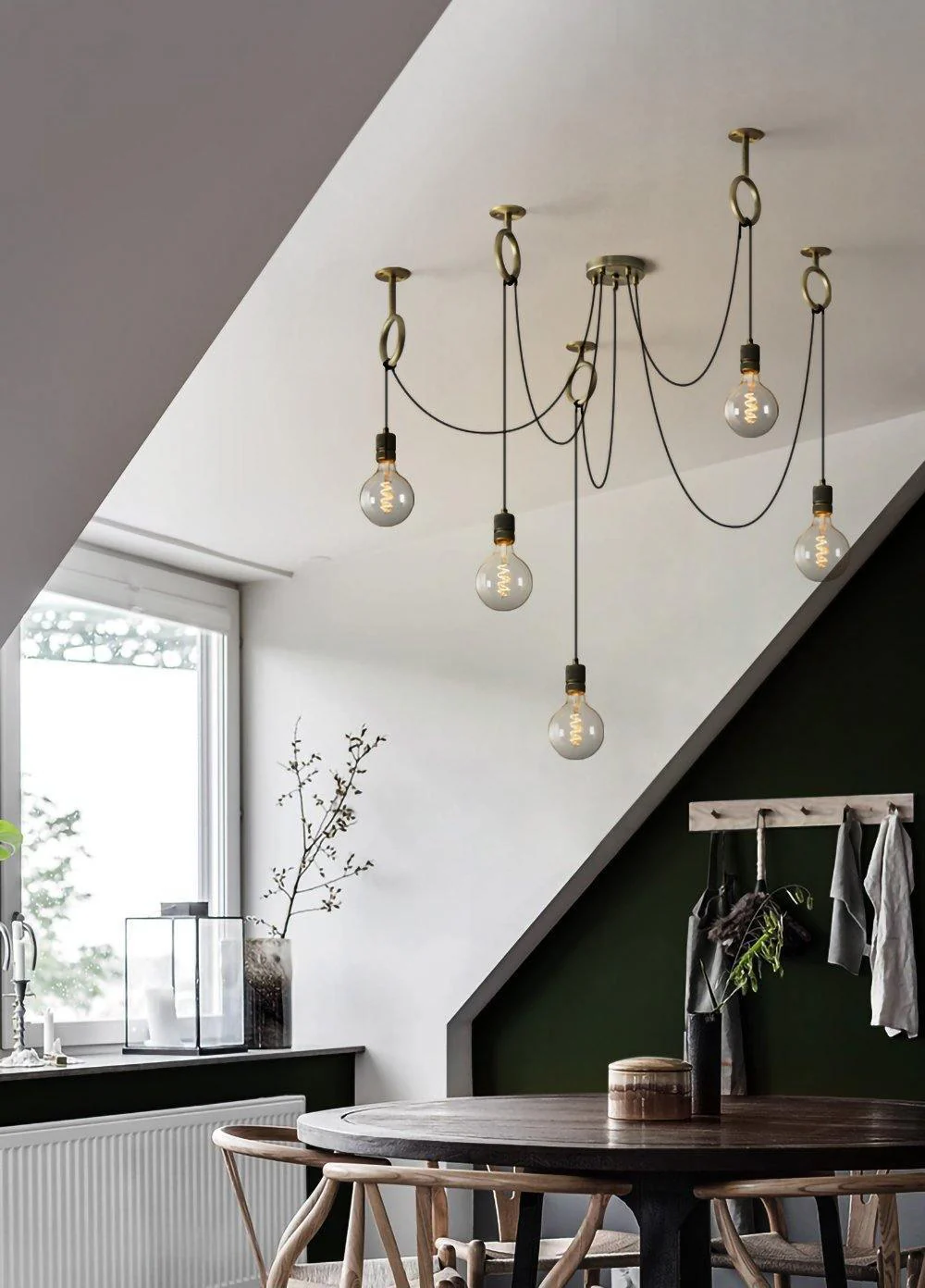 Lustra Chandelier Industrial Spider Bulb Hanging - Image 24
