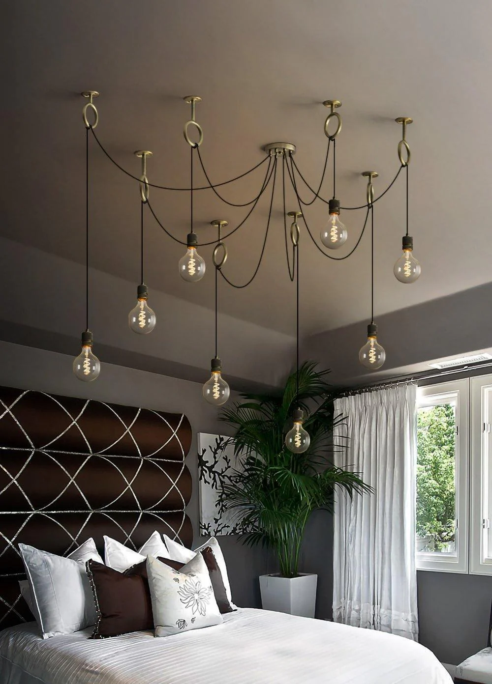 Lustra Chandelier Industrial Spider Bulb Hanging - Image 27