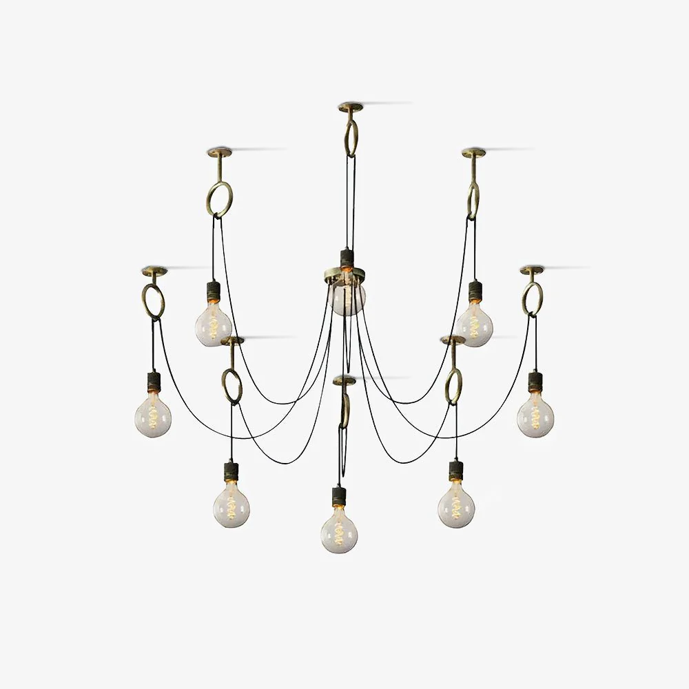 Lustra Chandelier Industrial Spider Bulb Hanging - Image 7