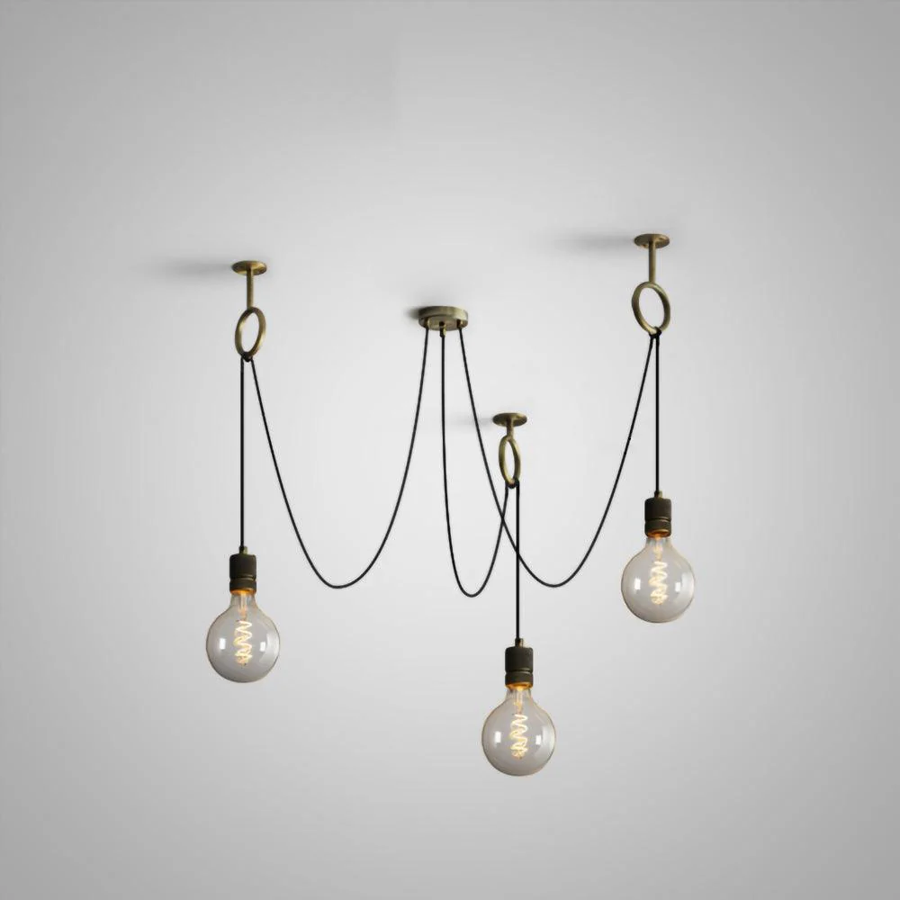 Lustra Chandelier Industrial Spider Bulb Hanging - Image 9