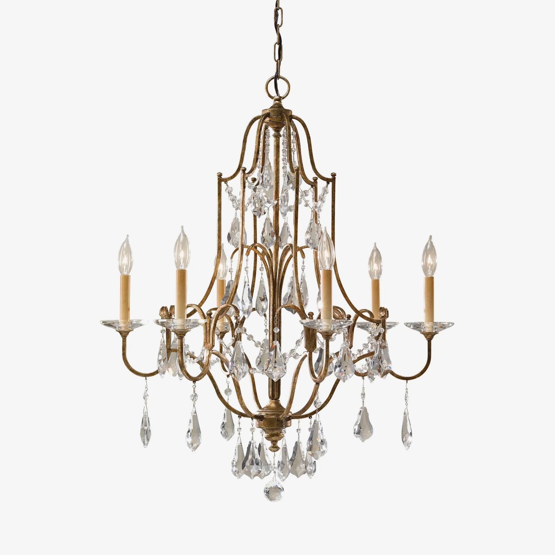 Lustra Chandelier Iron Crystal Candelabra Vintage