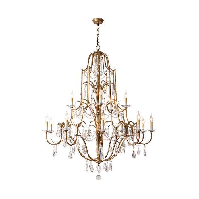 Lustra Chandelier Iron Crystal Candelabra Vintage - Image 11