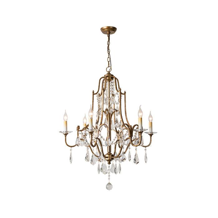 Lustra Chandelier Iron Crystal Candelabra Vintage - Image 15
