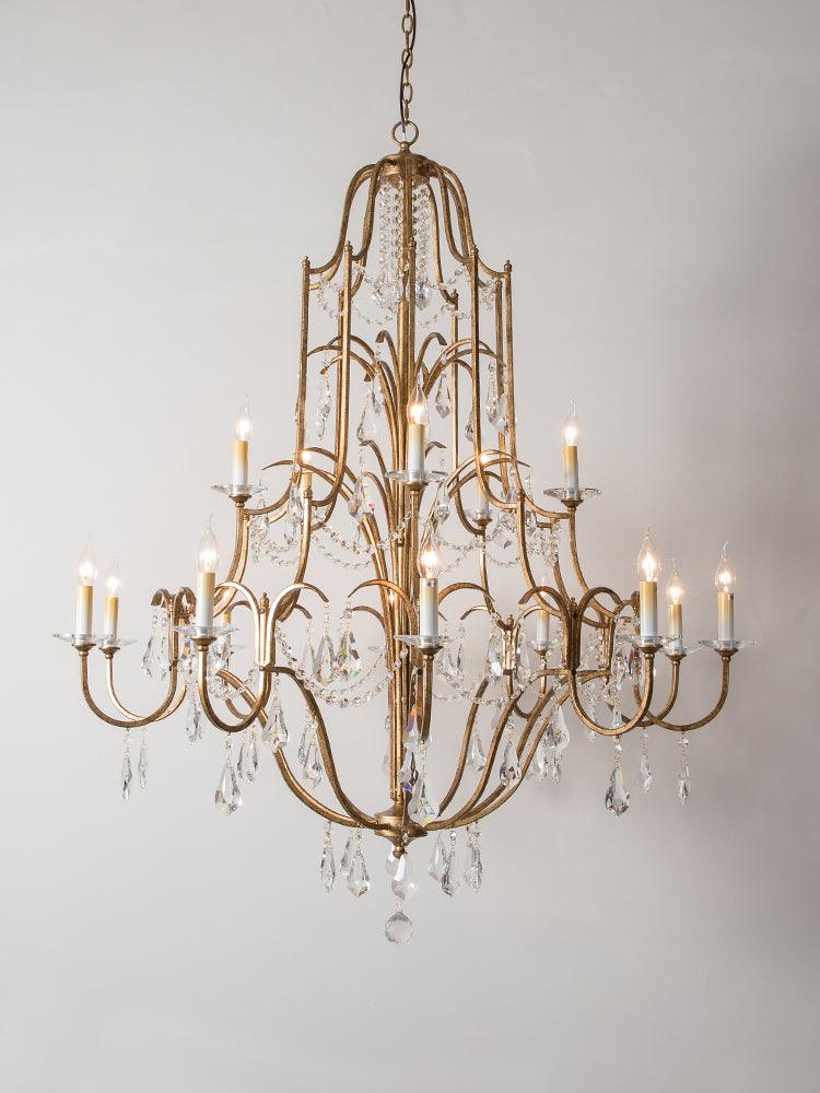 Lustra Chandelier Iron Crystal Candelabra Vintage - Image 23