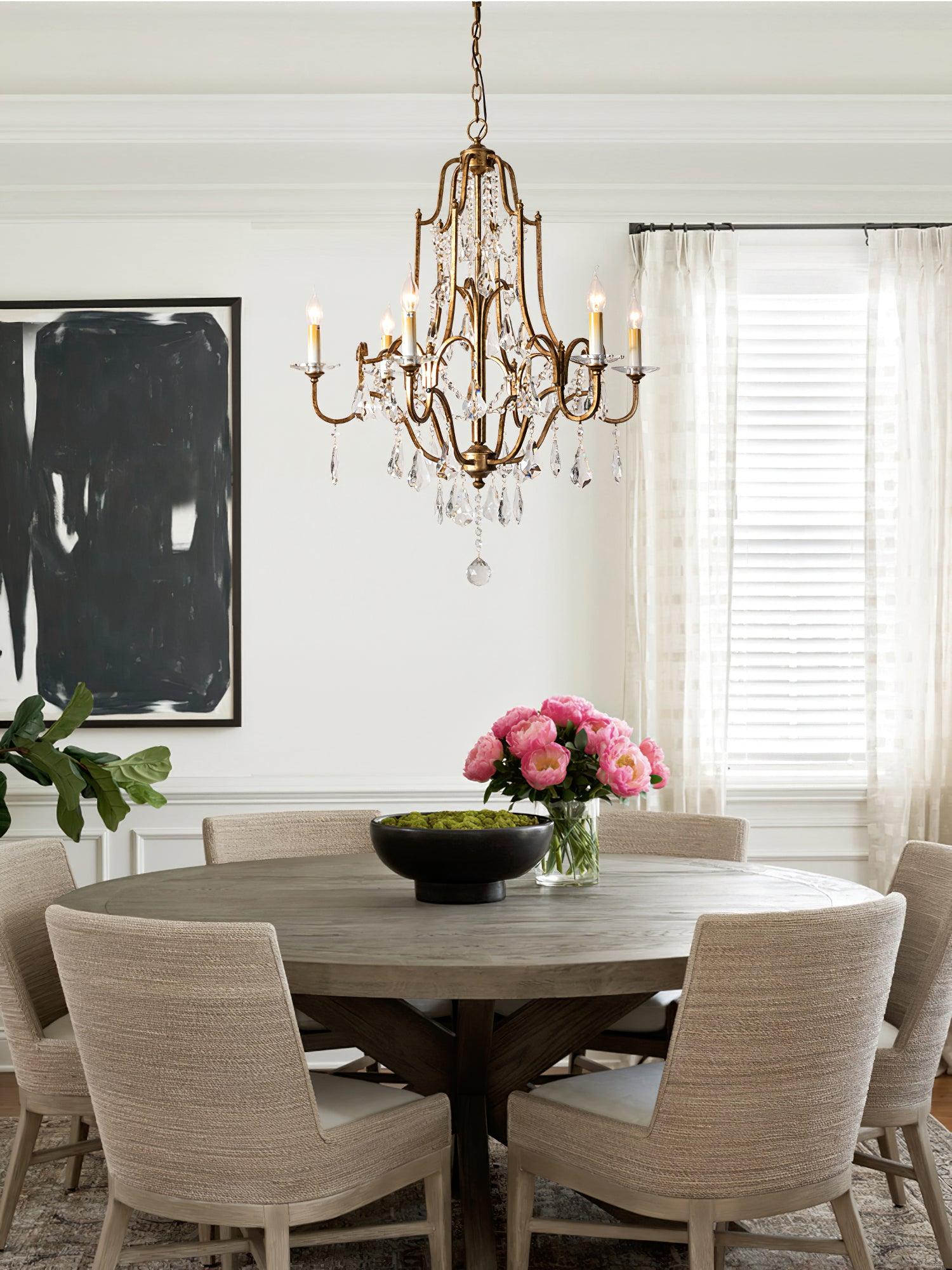 Lustra Chandelier Iron Crystal Candelabra Vintage - Image 26