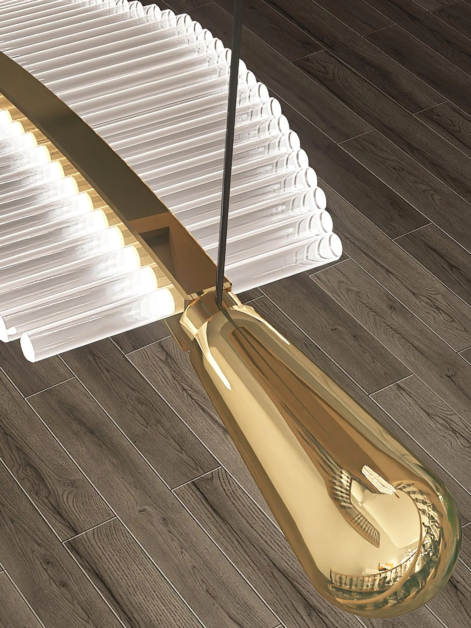 Lustra Chandelier Leaf Gold Elegant Modern - Image 11
