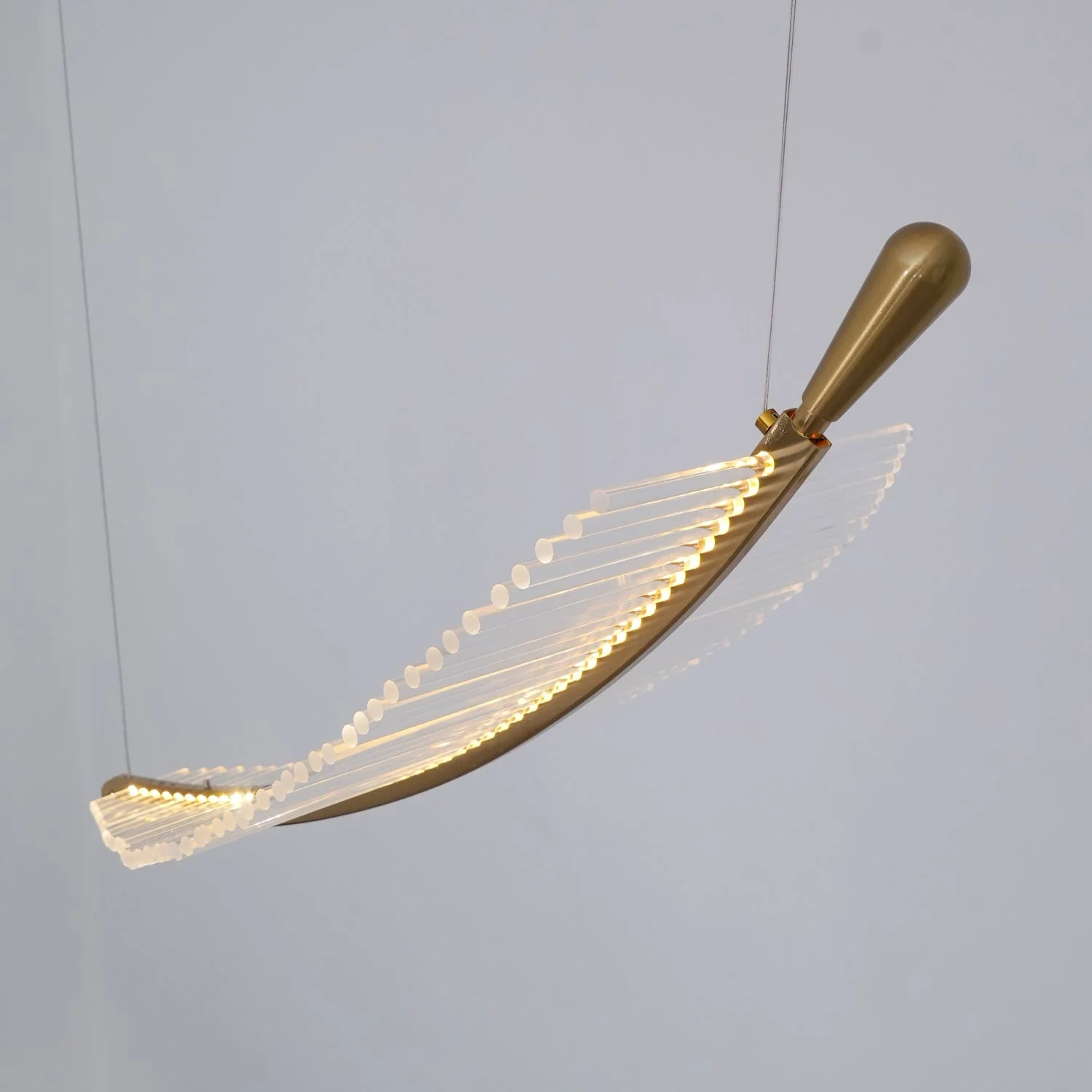 Lustra Chandelier Leaf Gold Elegant Modern - Image 12