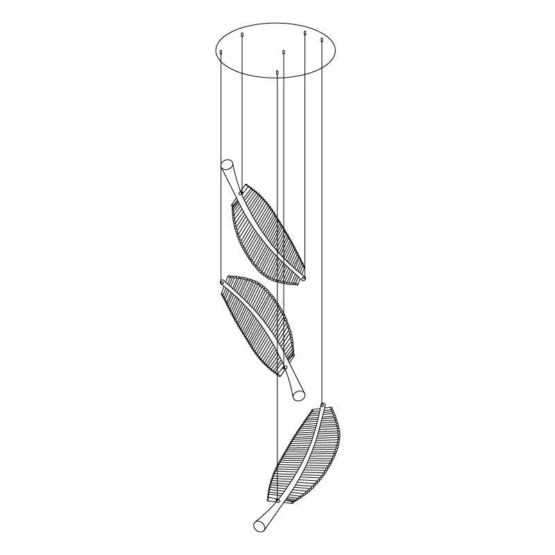 Lustra Chandelier Leaf Gold Elegant Modern - Image 18