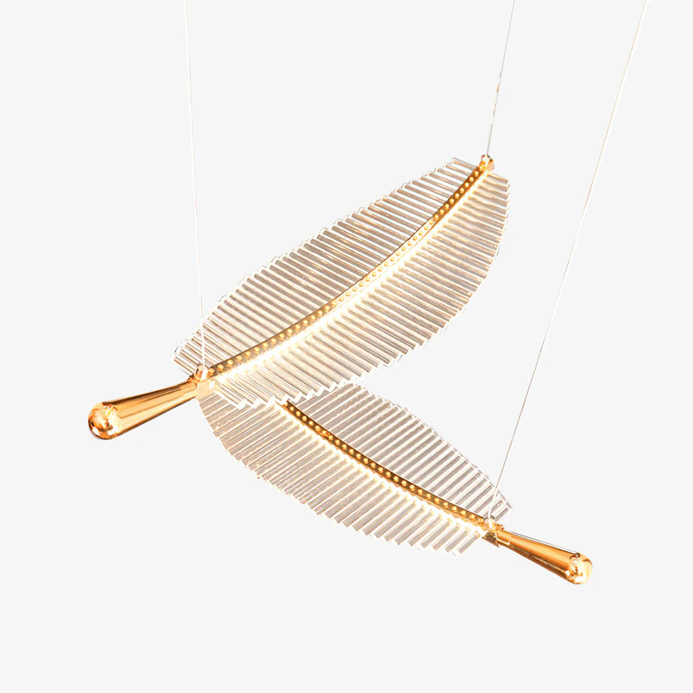 Lustra Chandelier Leaf Gold Elegant Modern - Image 22