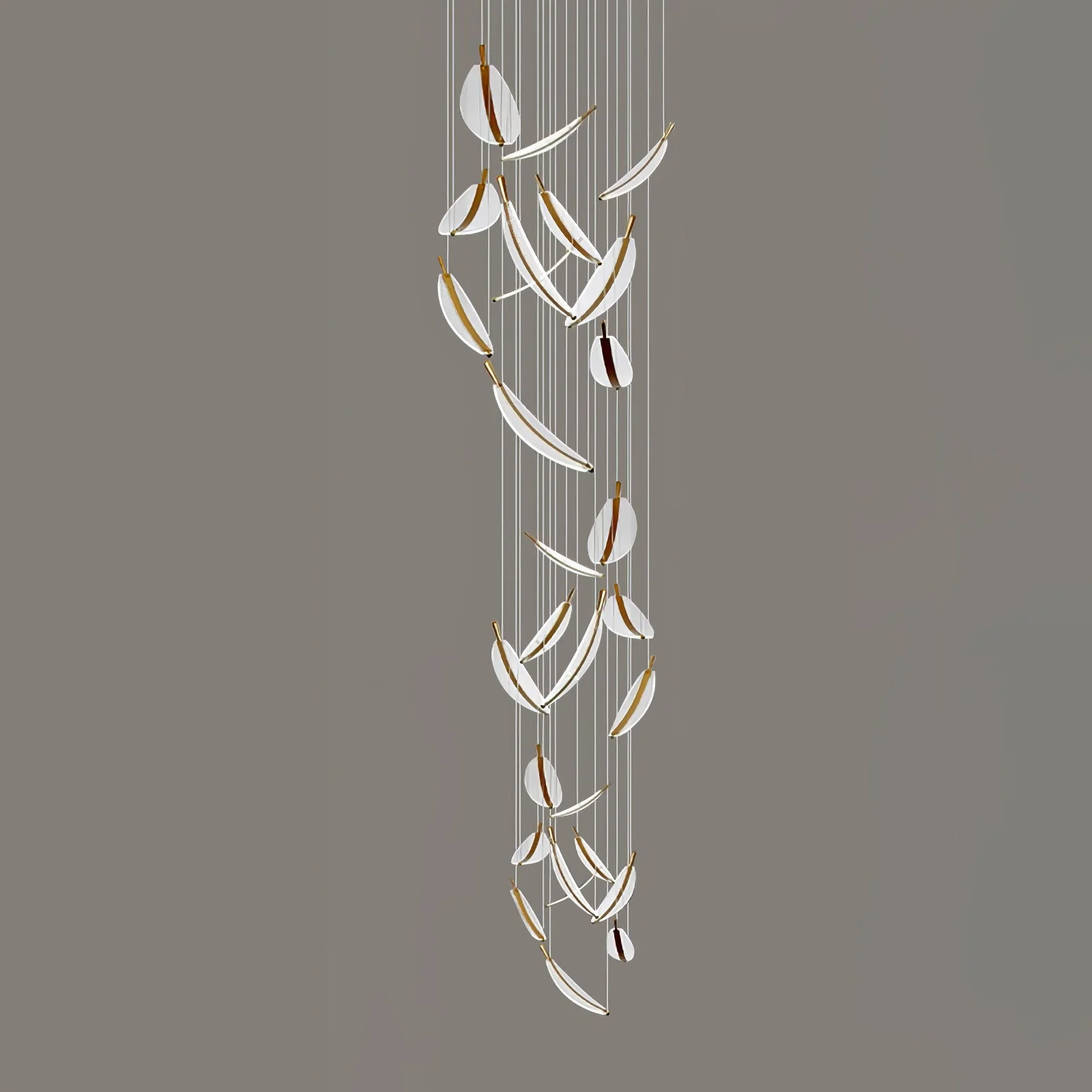 Lustra Chandelier Leaf Gold Elegant Modern - Image 32