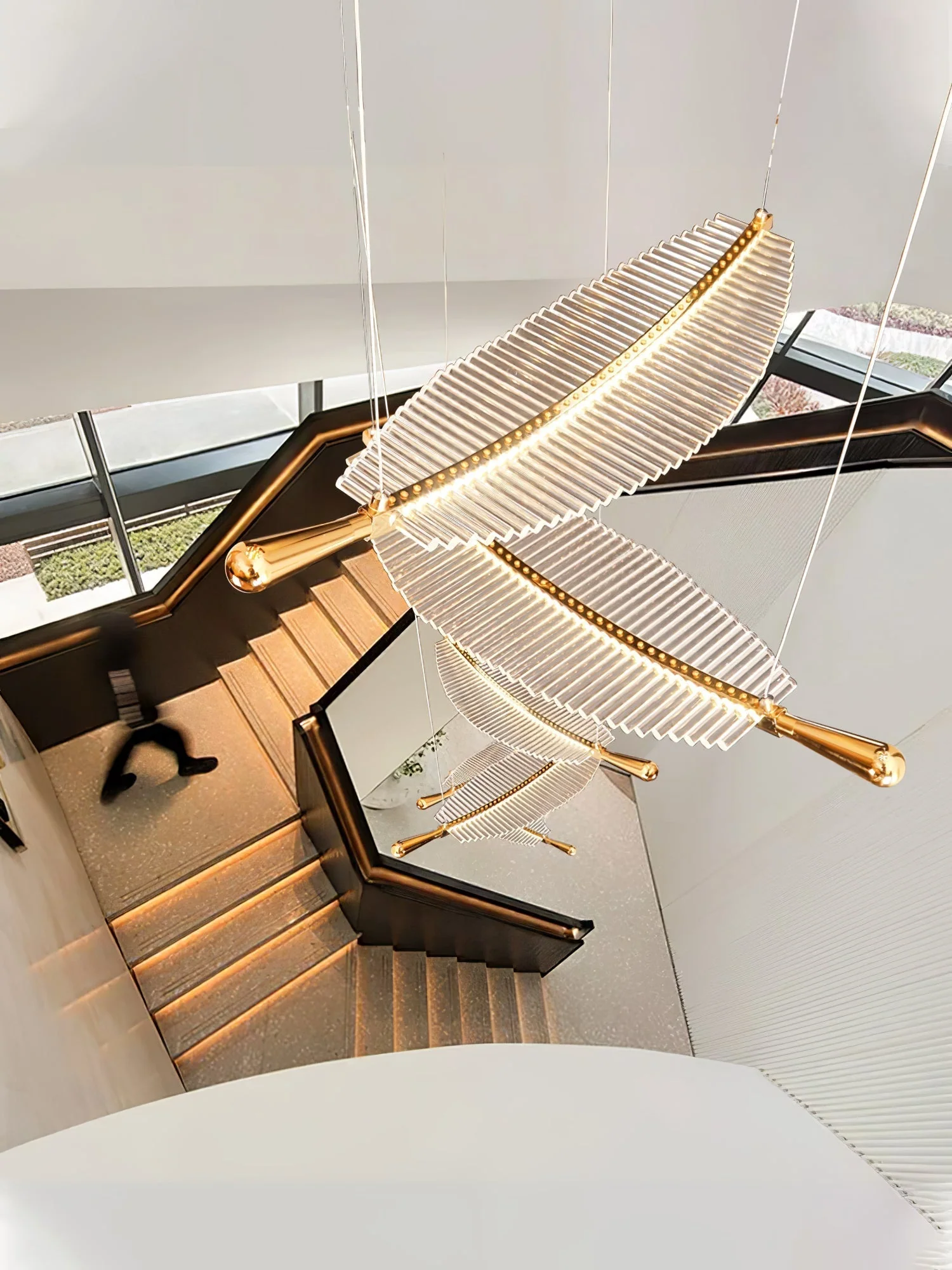 Lustra Chandelier Leaf Gold Elegant Modern - Image 41