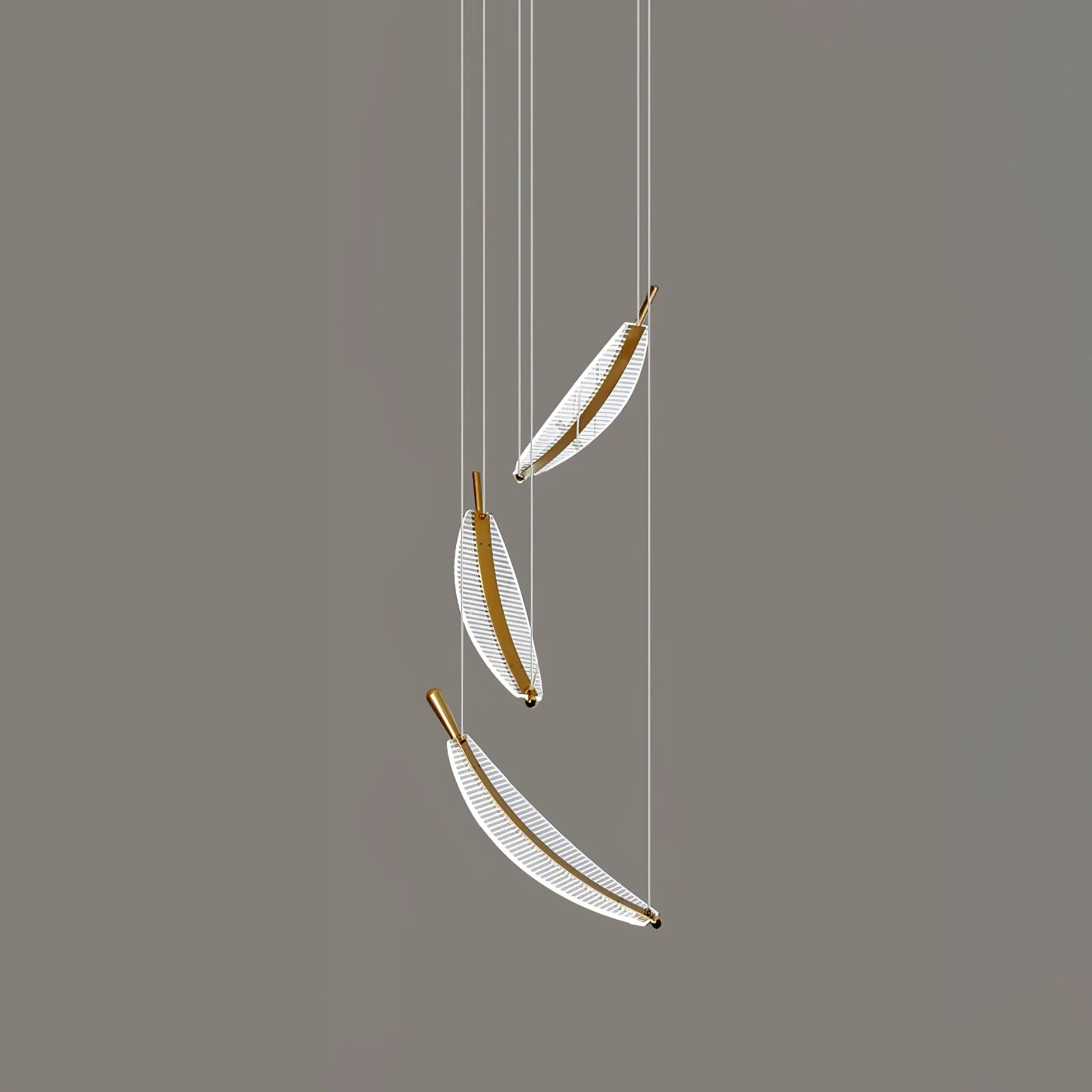 Lustra Chandelier Leaf Gold Elegant Modern - Image 53