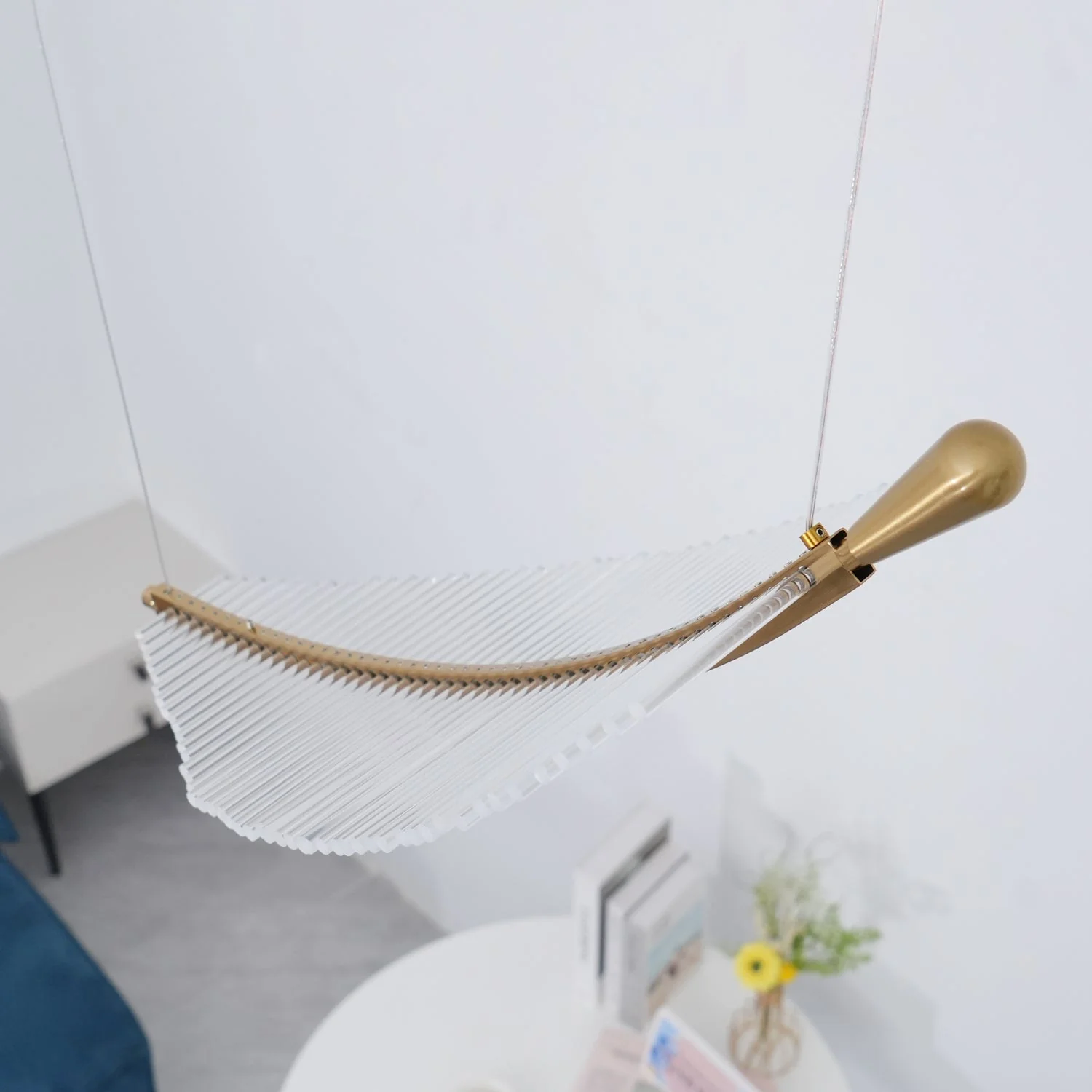 Lustra Chandelier Leaf Gold Elegant Modern - Image 65