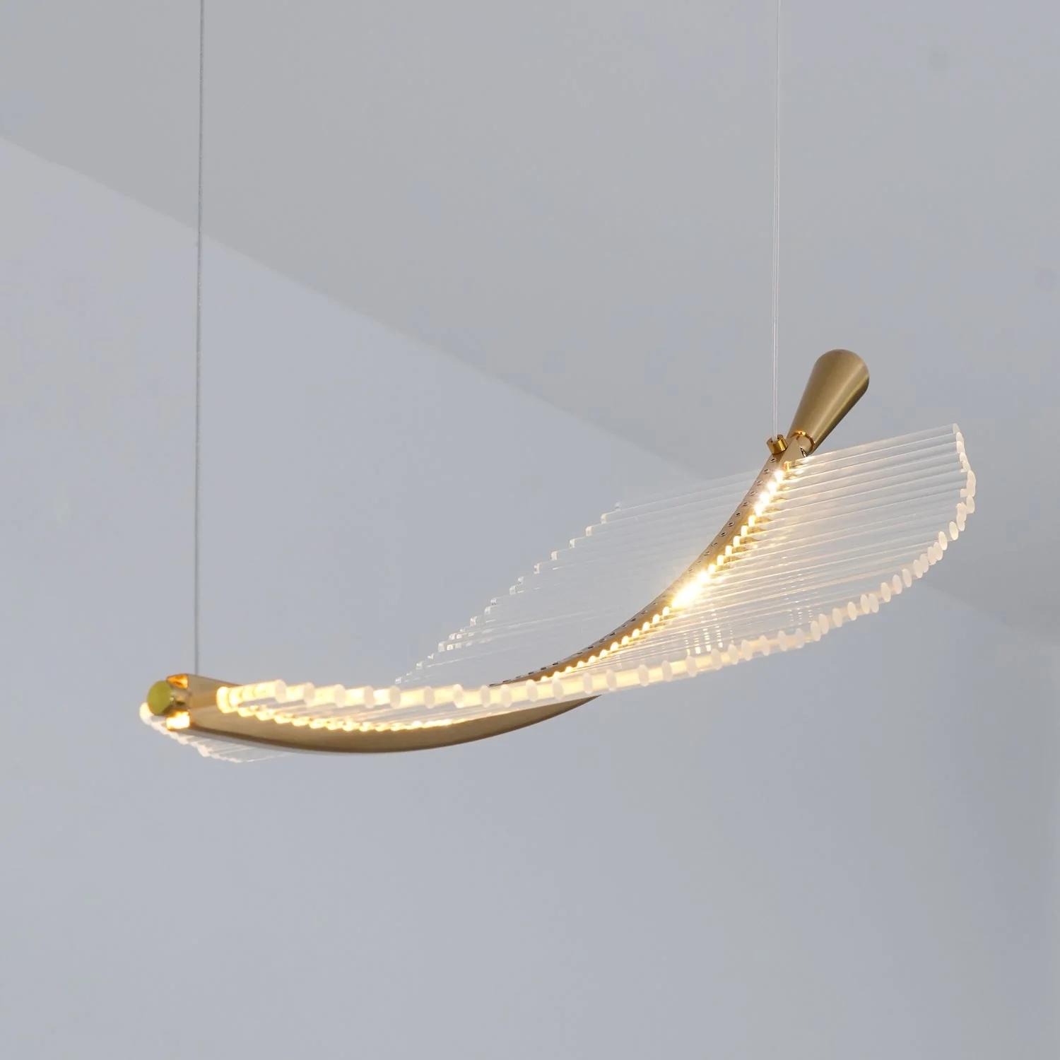 Lustra Chandelier Leaf Gold Elegant Modern - Image 66