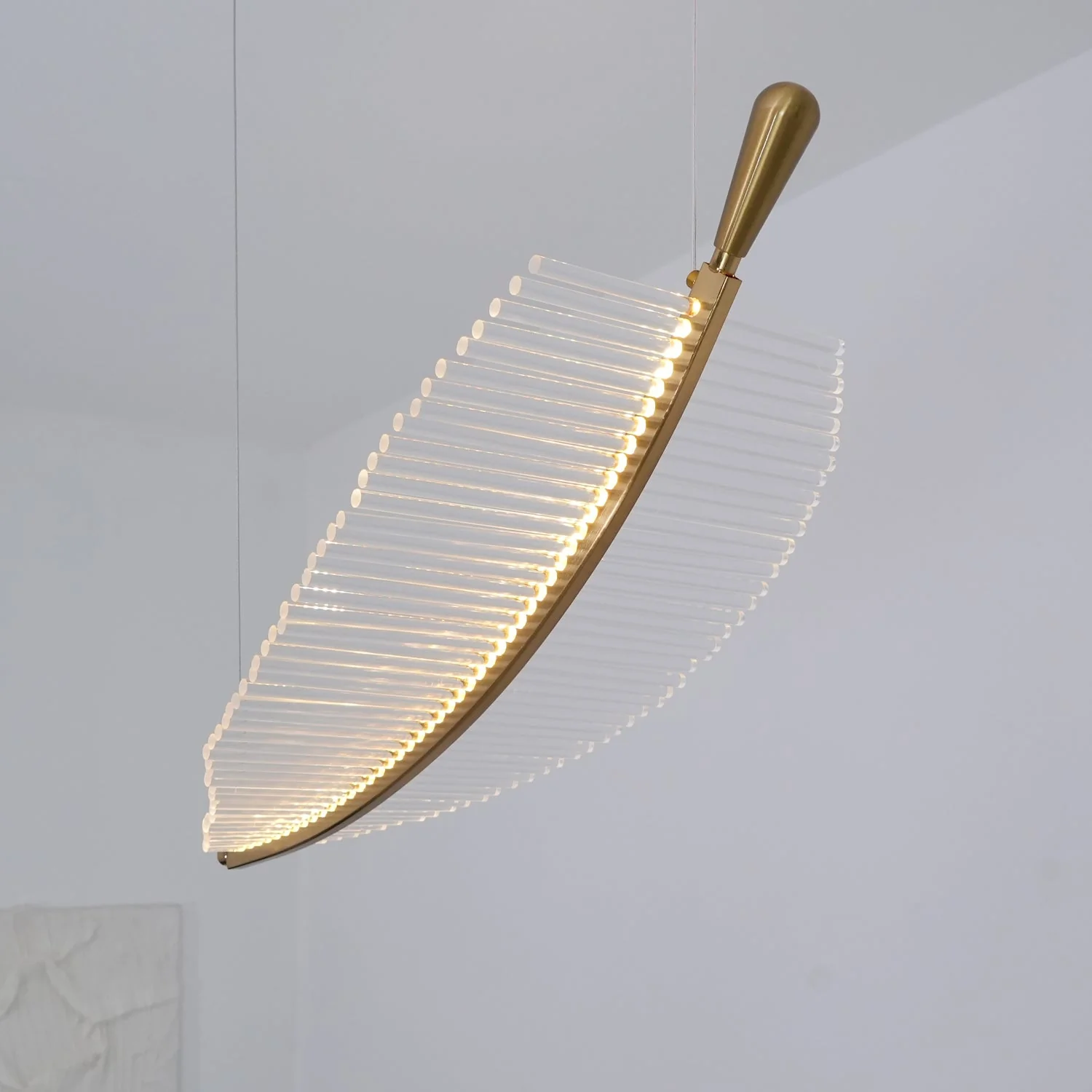 Lustra Chandelier Leaf Gold Elegant Modern - Image 68