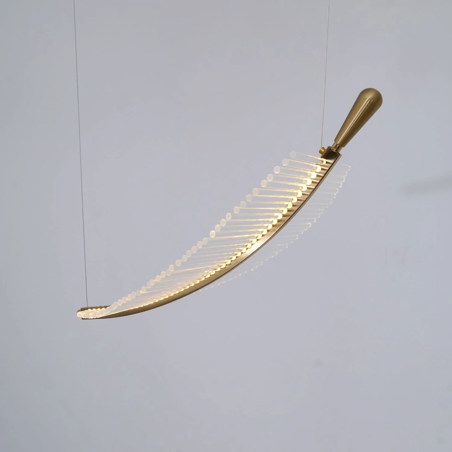 Lustra Chandelier Leaf Gold Elegant Modern - Image 70