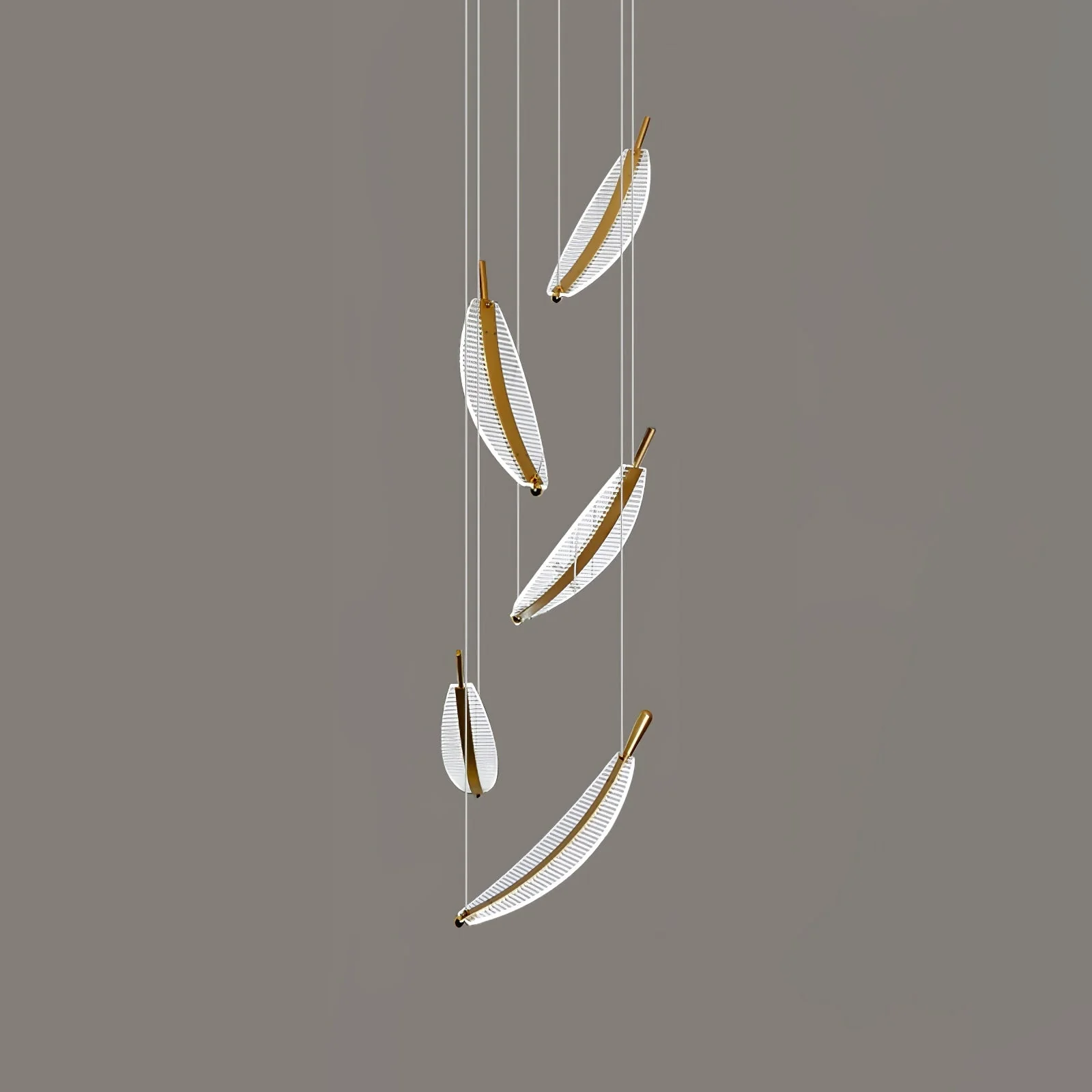 Lustra Chandelier Leaf Gold Elegant Modern - Image 75