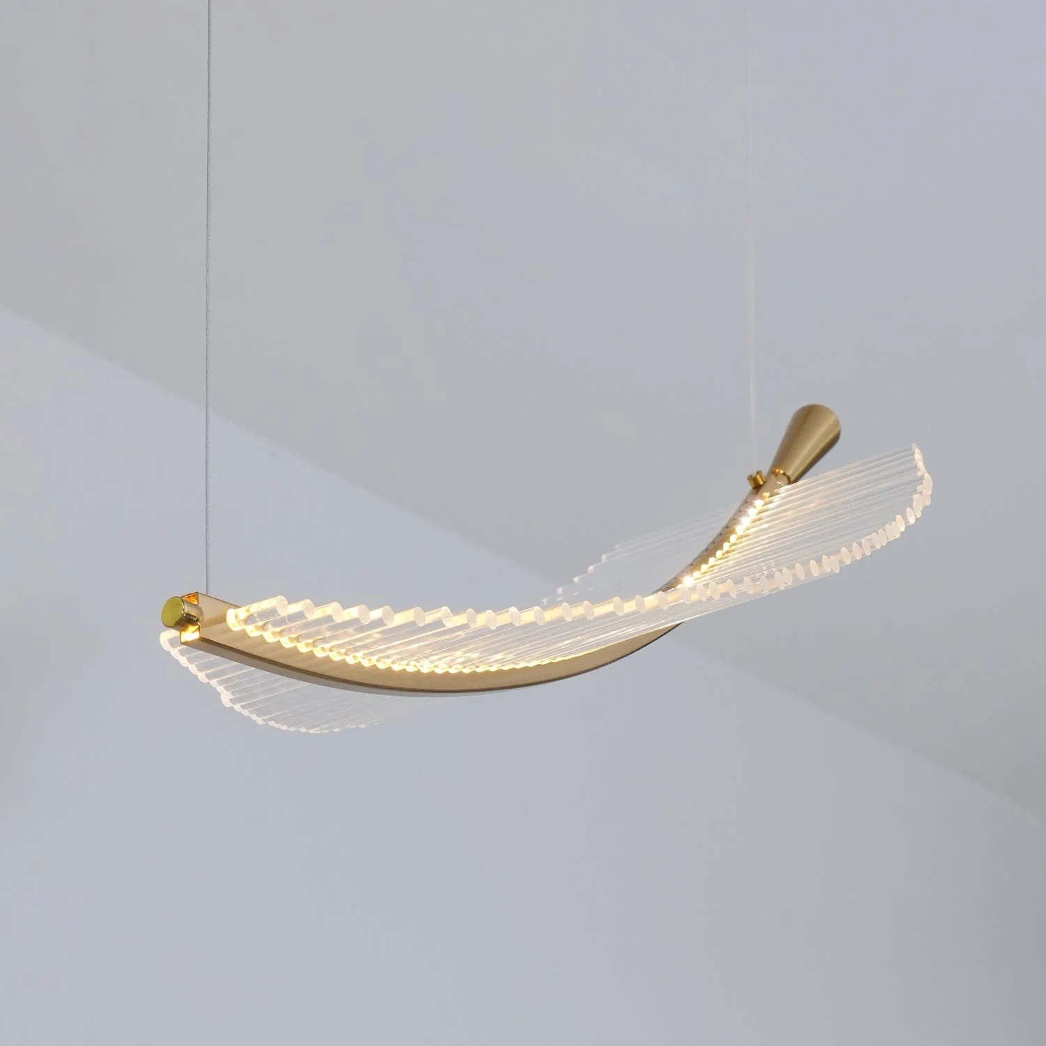 Lustra Chandelier Leaf Gold Elegant Modern - Image 81