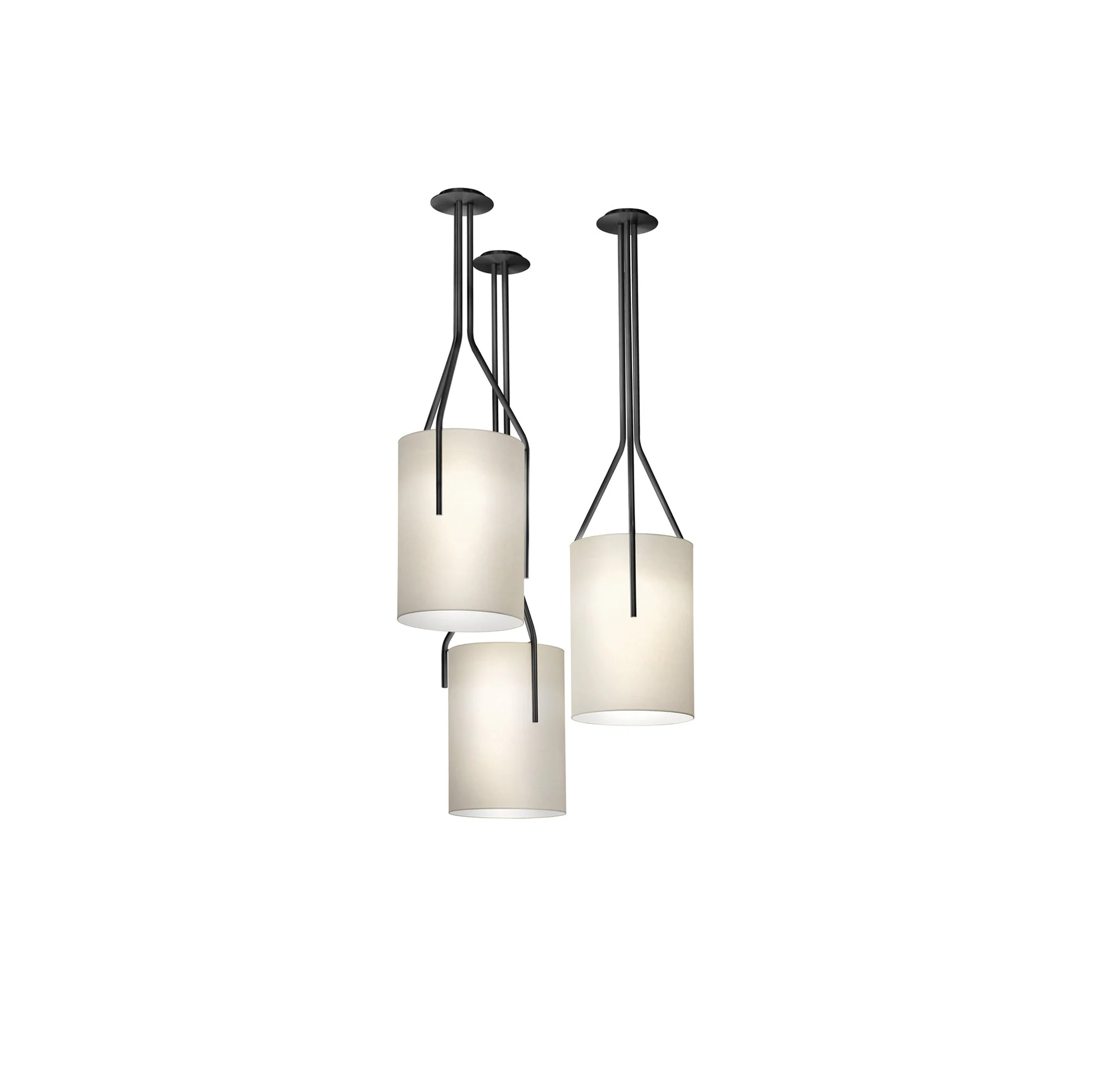 Lustra Chandelier LED 3-Lights Brass Modern - Image 108