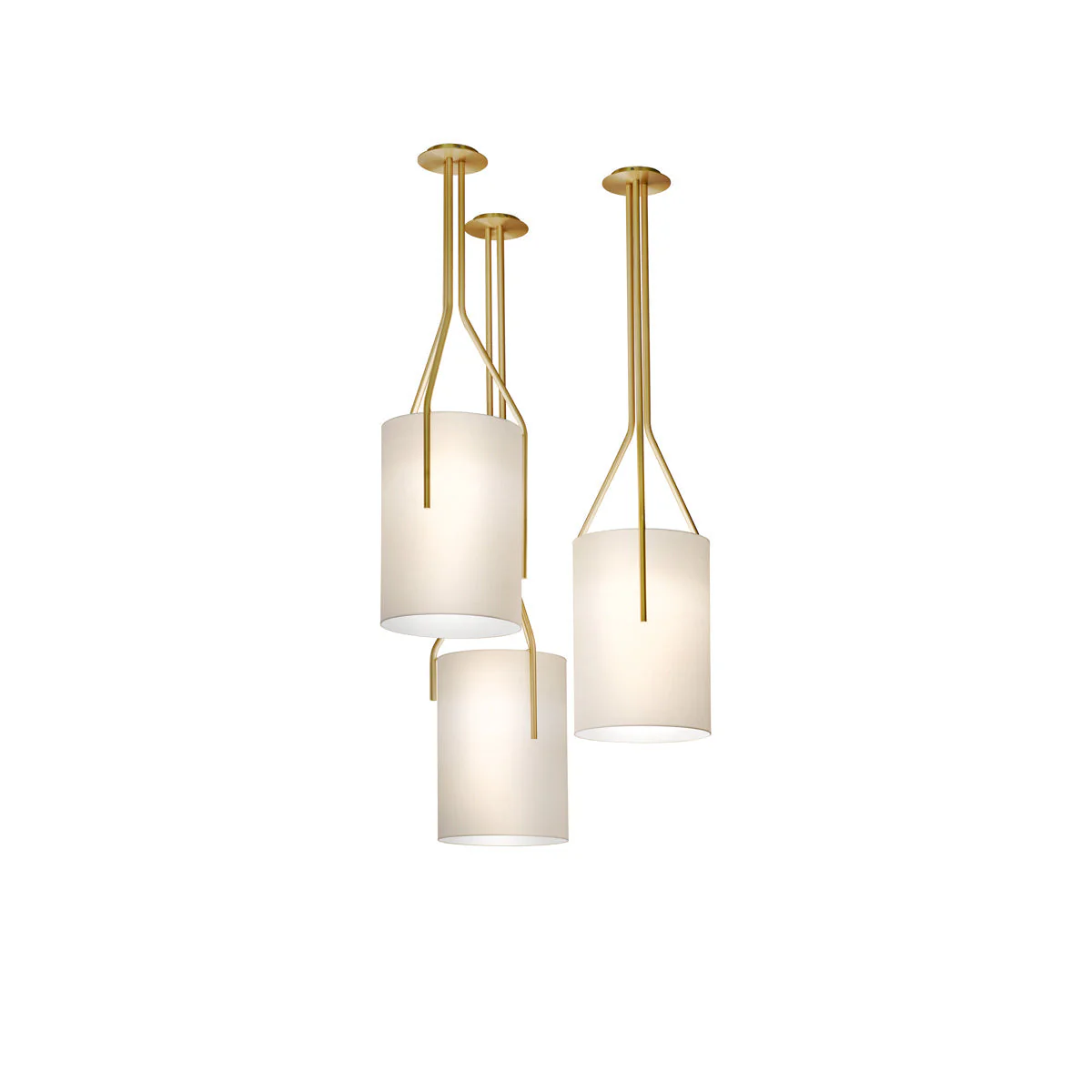 Lustra Chandelier LED 3-Lights Brass Modern - Image 28