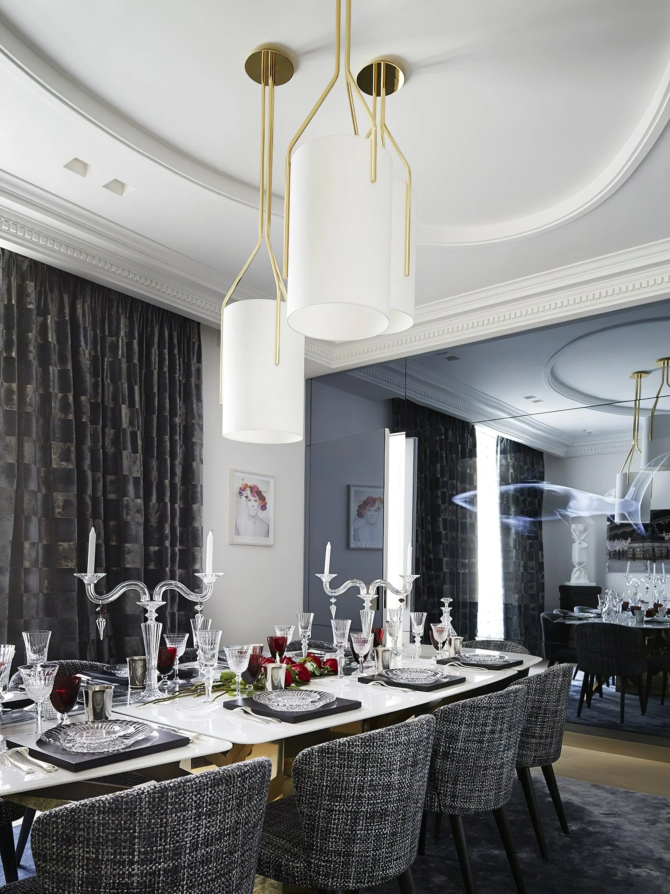 Lustra Chandelier LED 3-Lights Brass Modern - Image 5