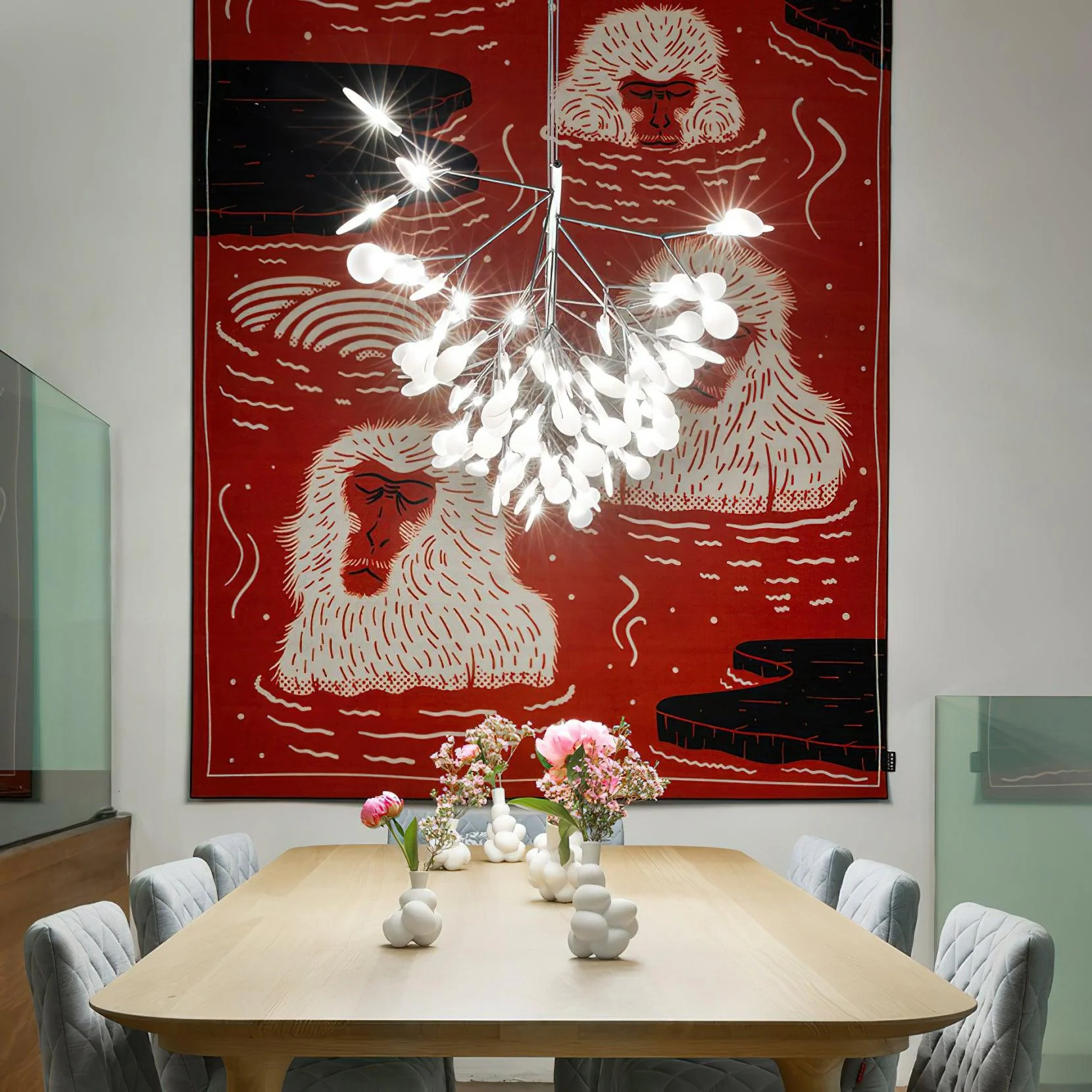 Lustra Chandelier LED Branch Long Linear Artistic - Image 48