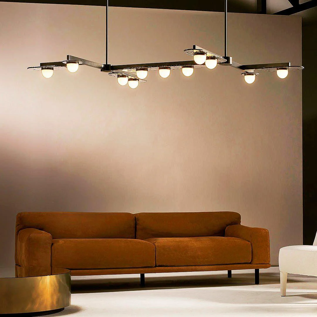 Lustra Chandelier LED Linear Gold Frame - Image 10