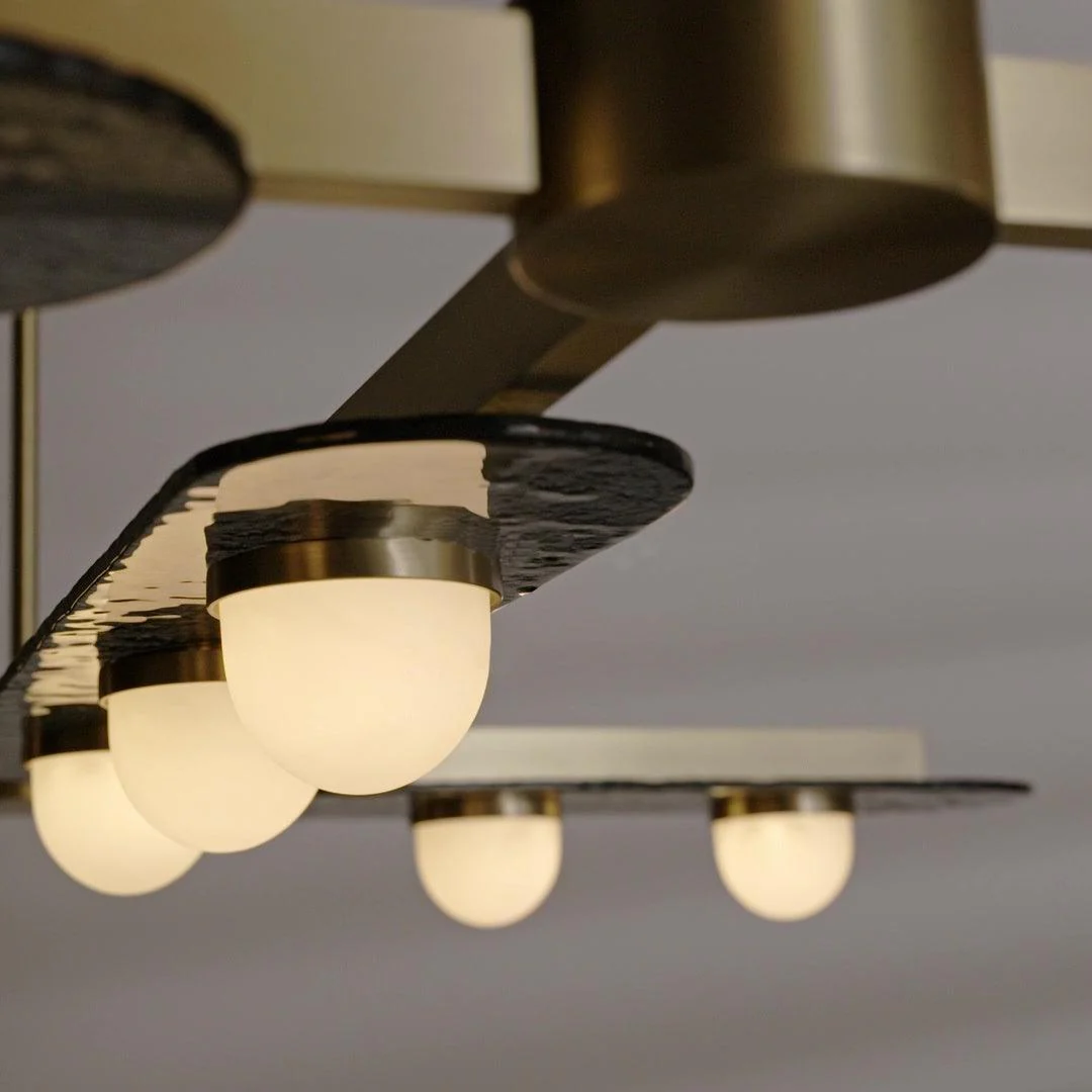 Lustra Chandelier LED Linear Gold Frame - Image 16