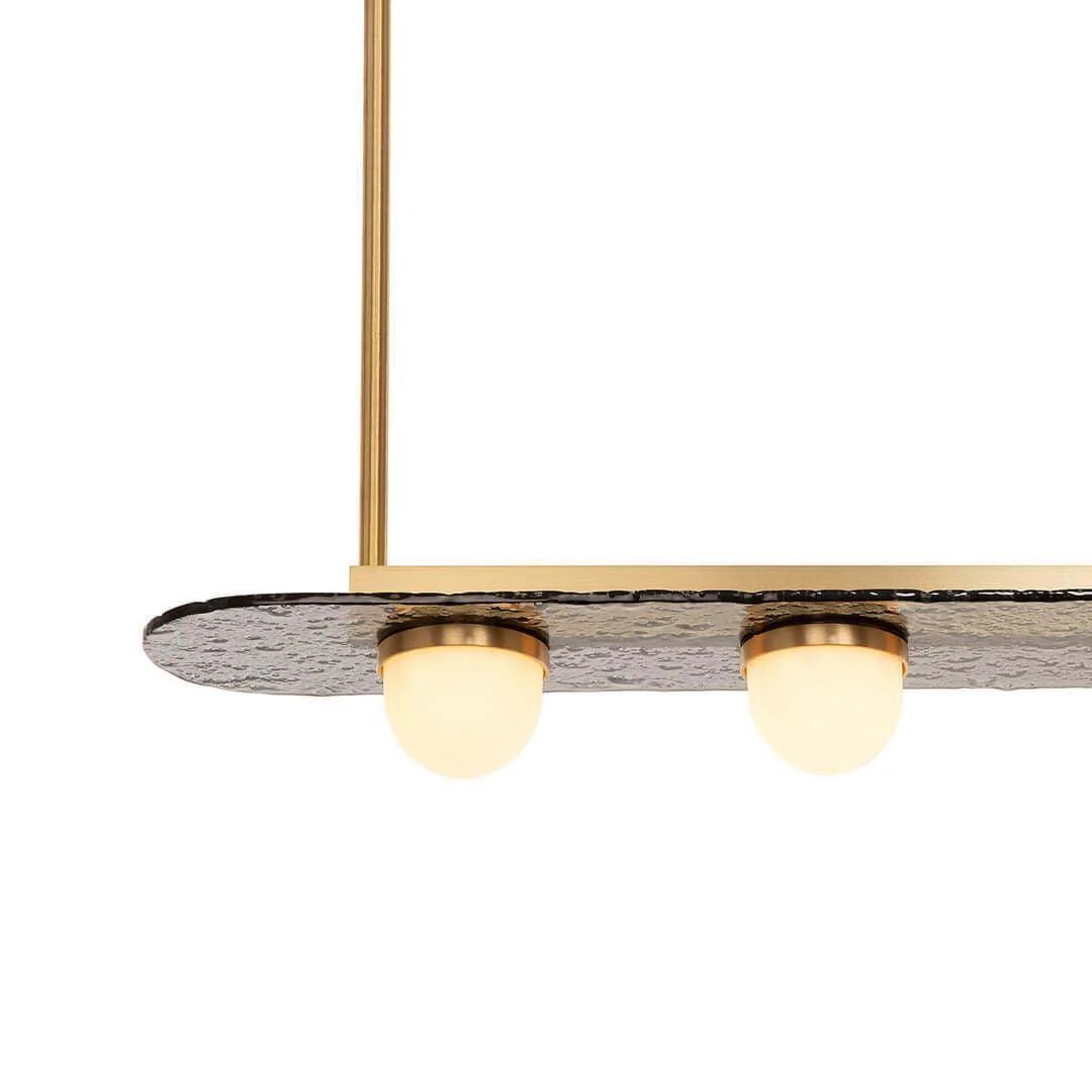 Lustra Chandelier LED Linear Gold Frame - Image 2