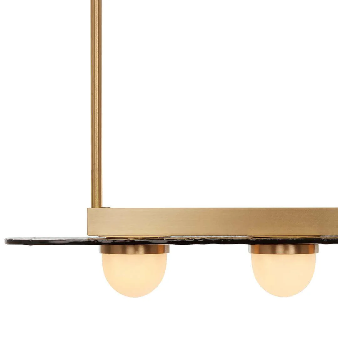 Lustra Chandelier LED Linear Gold Frame - Image 3