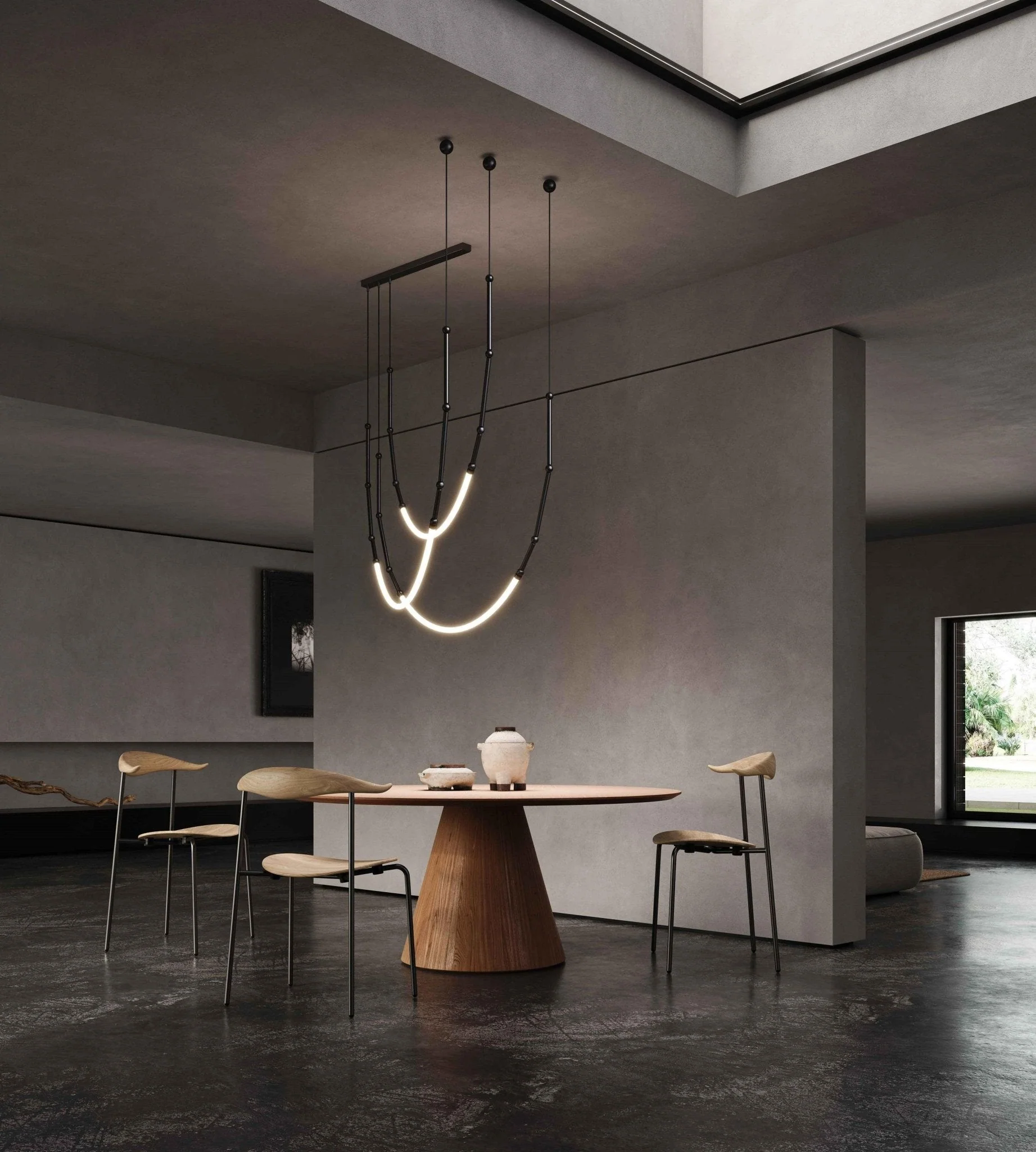 Lustra Chandelier Leda LED Flexible Modern Sculptural - Image 2