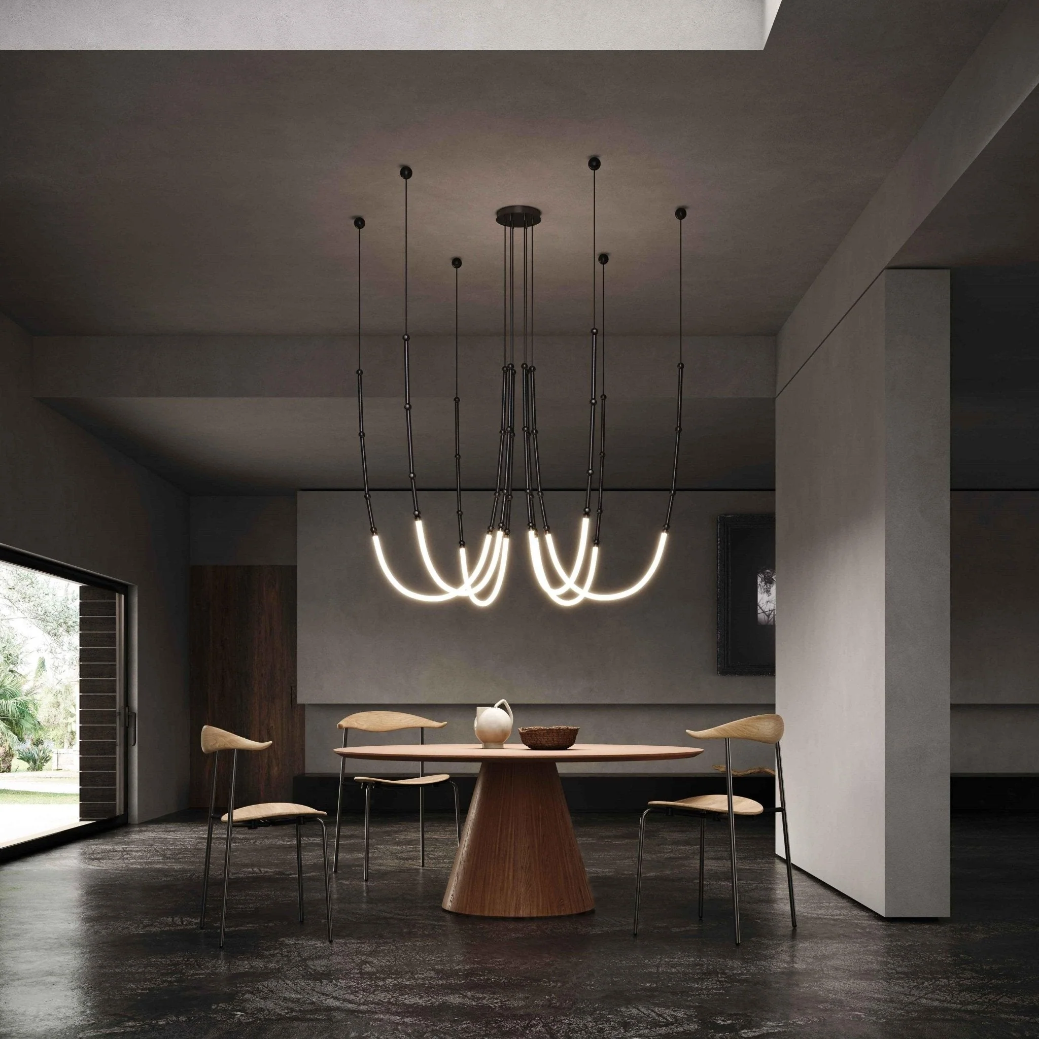 Lustra Chandelier Leda LED Flexible Modern Sculptural - Image 4