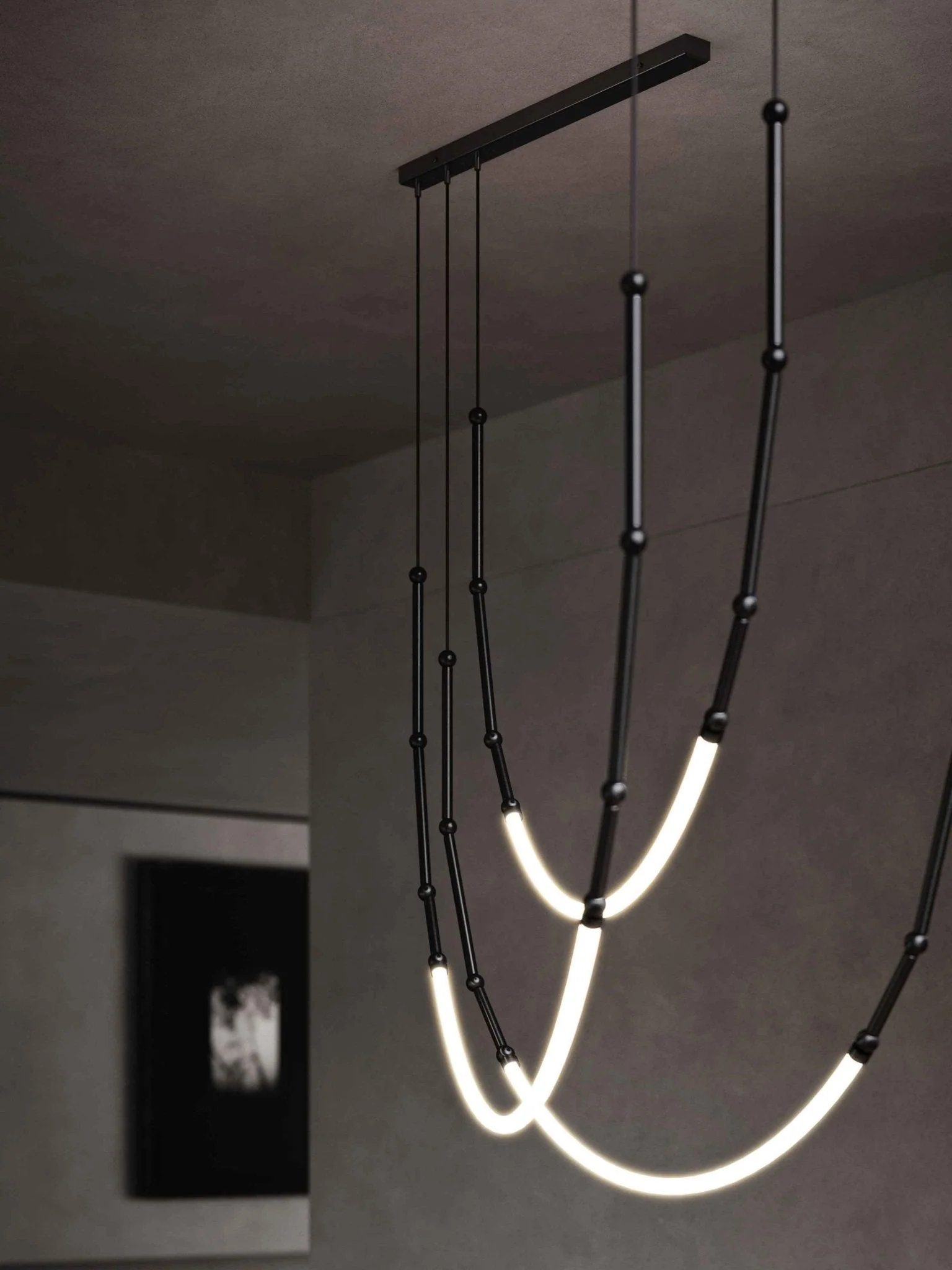 Lustra Chandelier Leda LED Flexible Modern Sculptural - Image 6