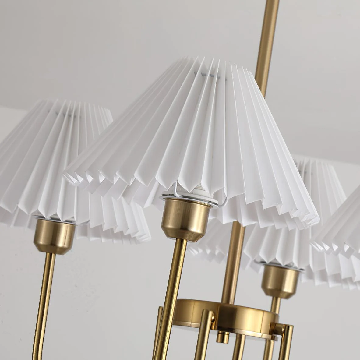 Lustra Chandelier Lenore Brass Pleated Shade - Image 15
