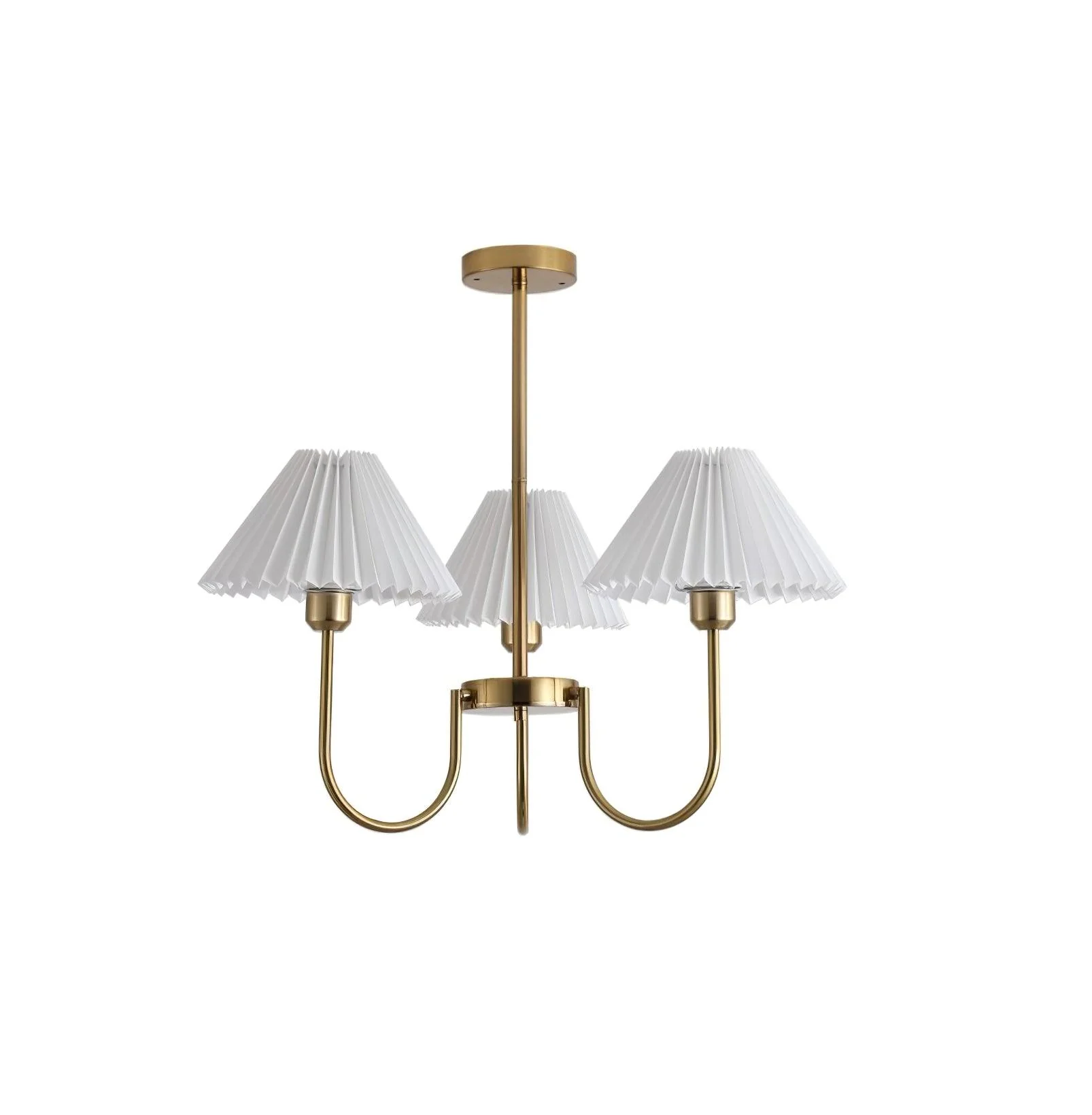 Lustra Chandelier Lenore Brass Pleated Shade - Image 19