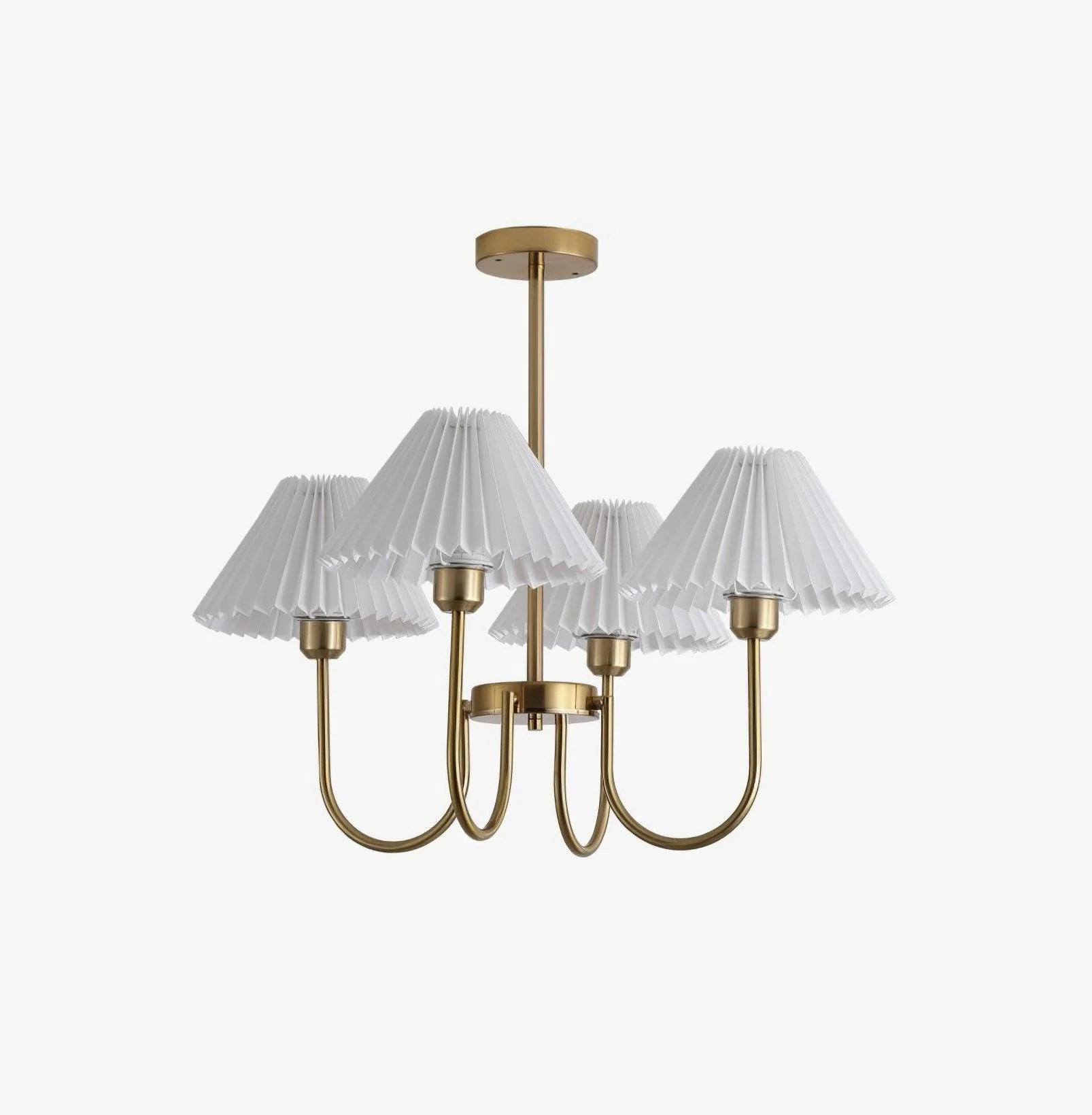 Lustra Chandelier Lenore Brass Pleated Shade - Image 30