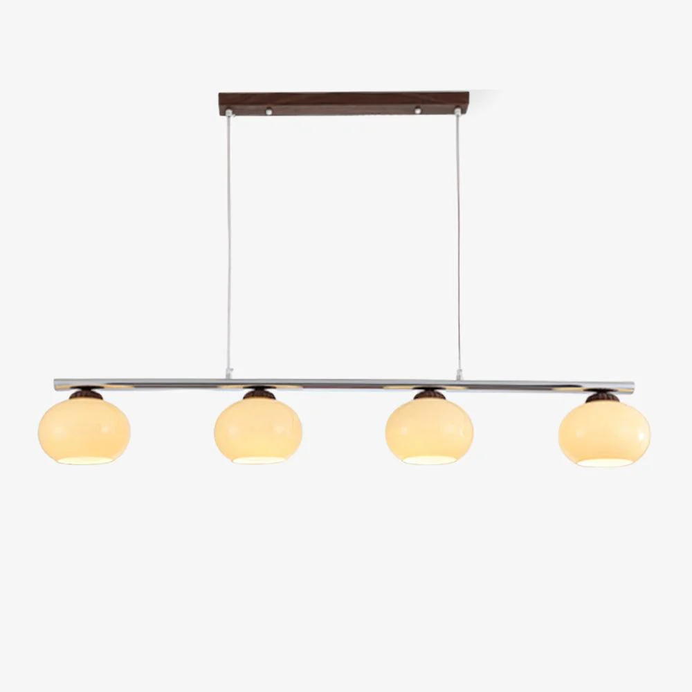 Lustra Chandelier Linear Glass Persimmon Shades