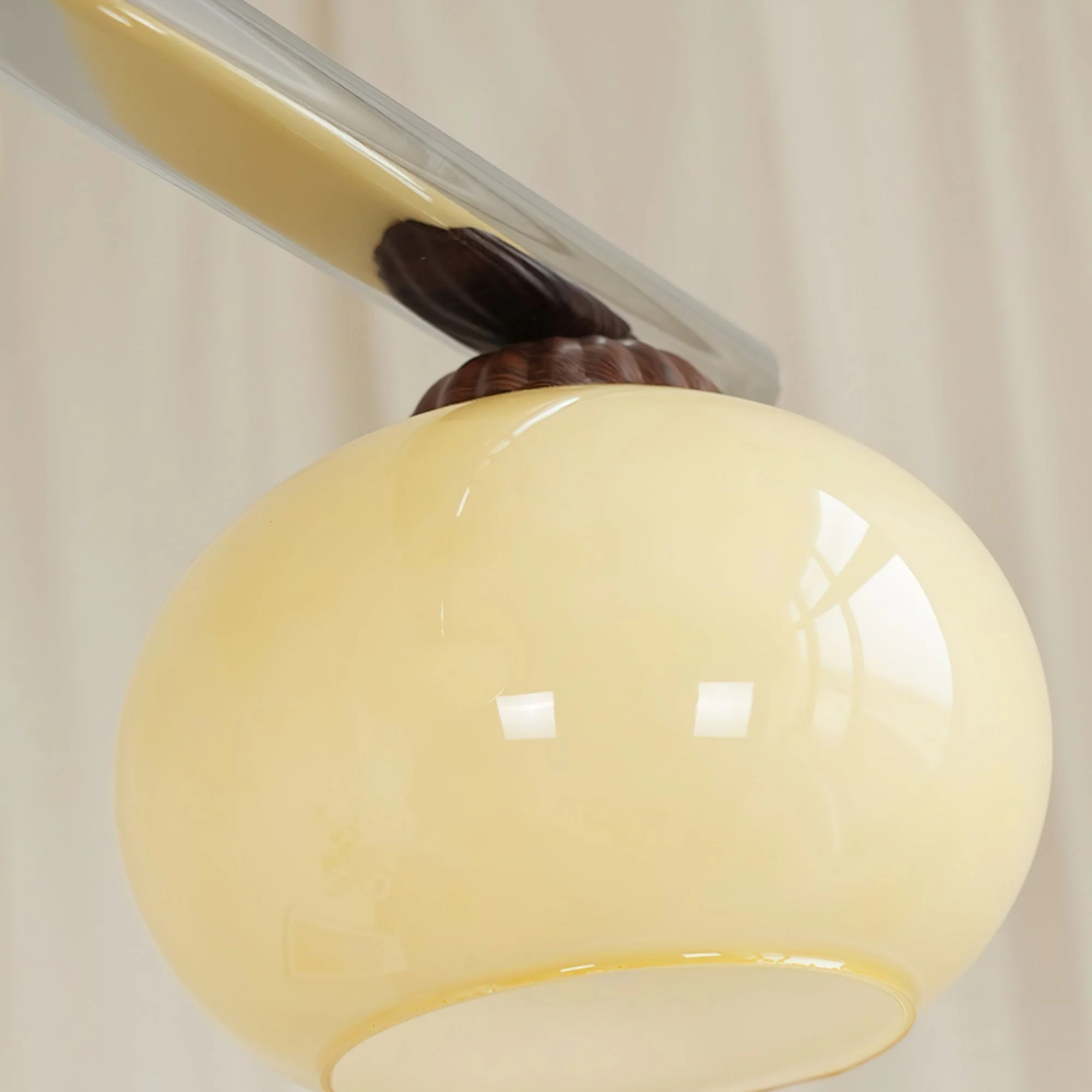 Lustra Chandelier Linear Glass Persimmon Shades - Image 10